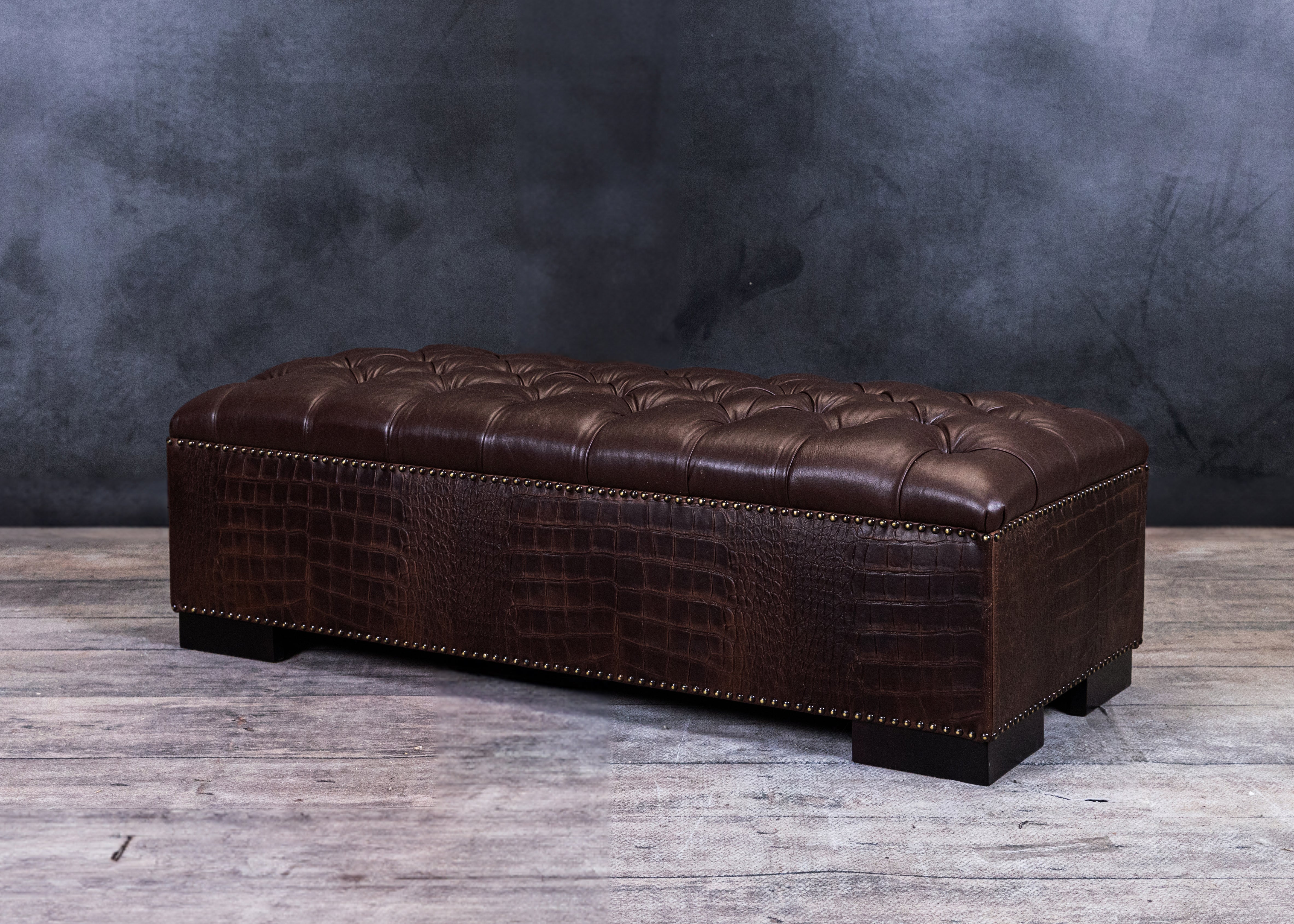 CROCO TUFTED RECTANGULAR  OTTOMAN
