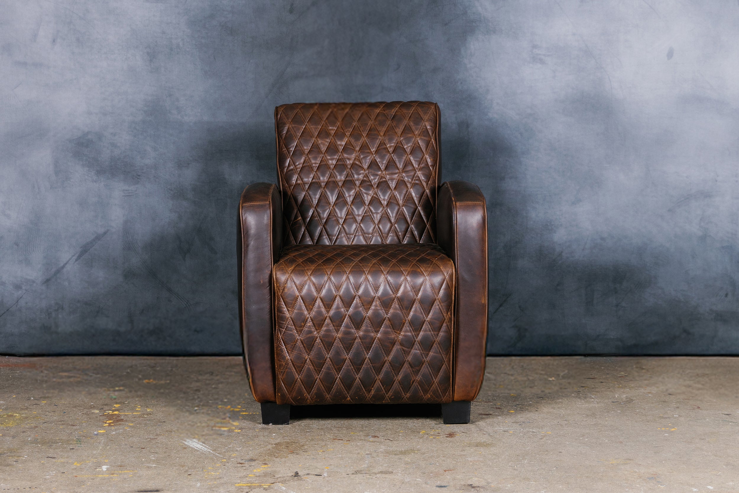 RETRO QUILT LEATHER CHAIR