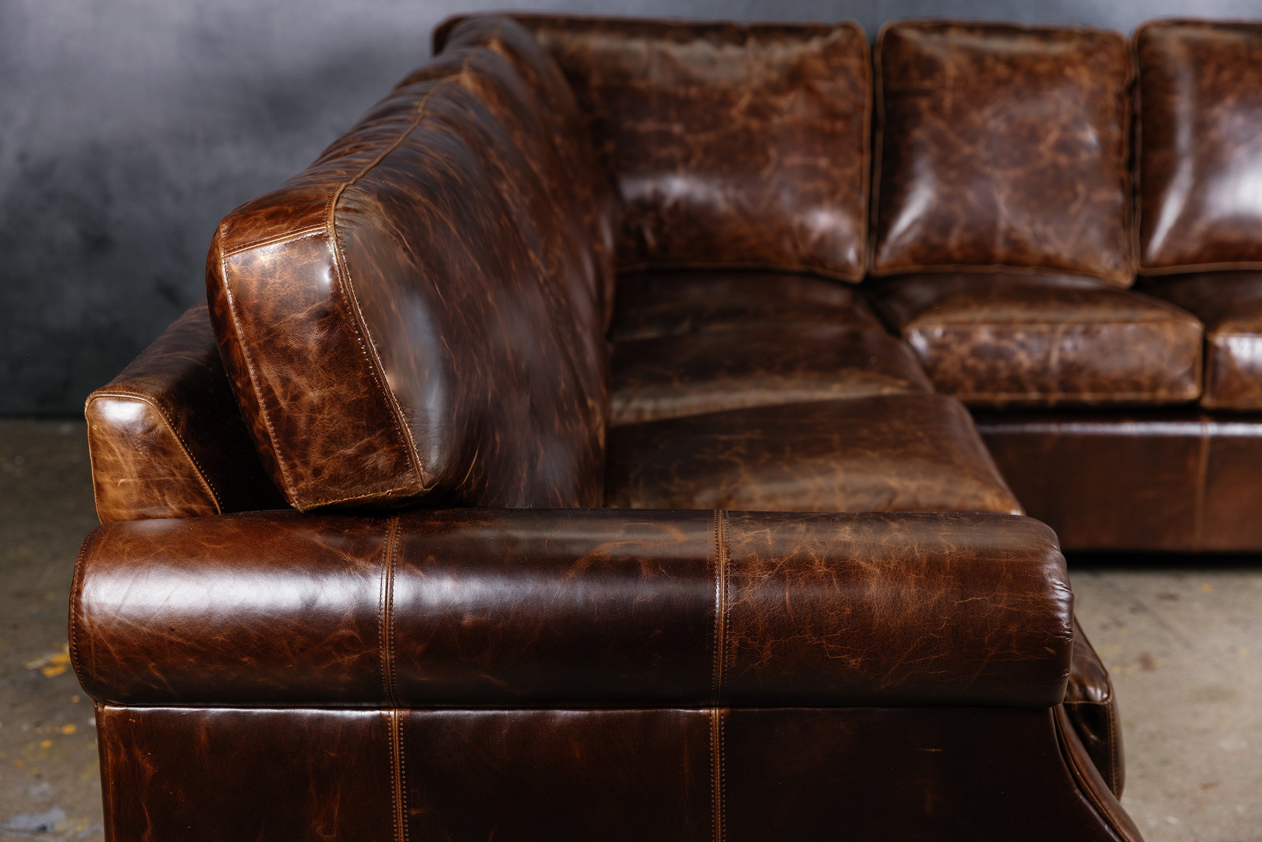 CANAPÉ D'ANGLE EN CUIR TEXAS