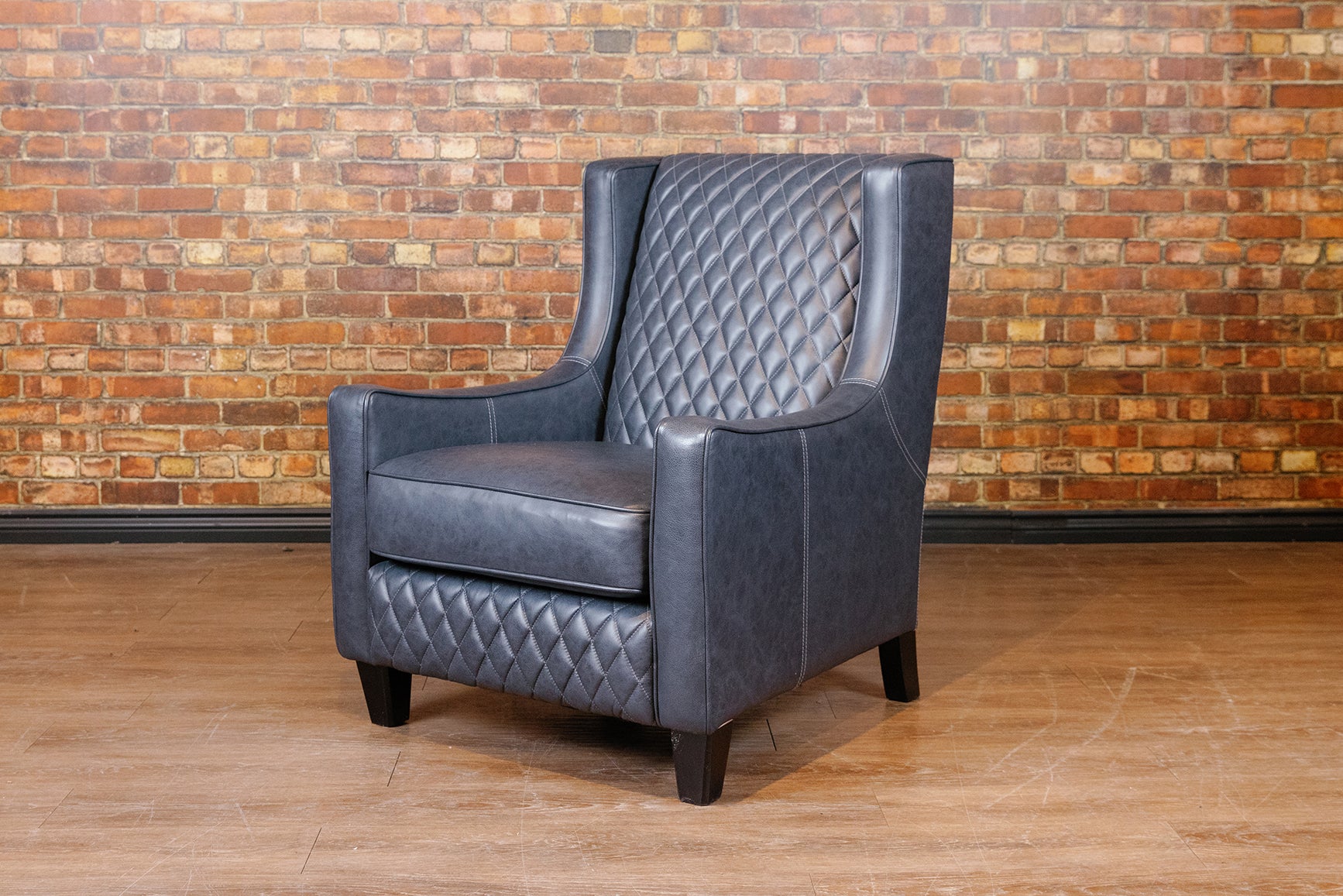 LOFT ACCENT CHAIR BLUE FLOOR MODEL