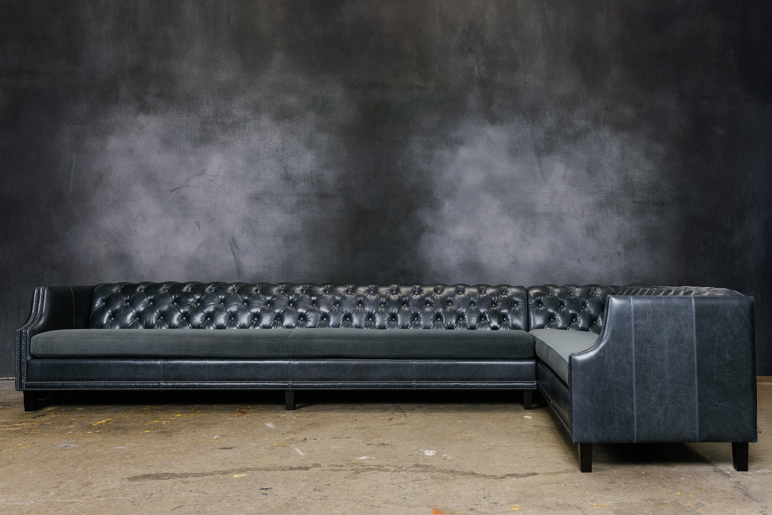 Canapé d'angle en cuir Opulence