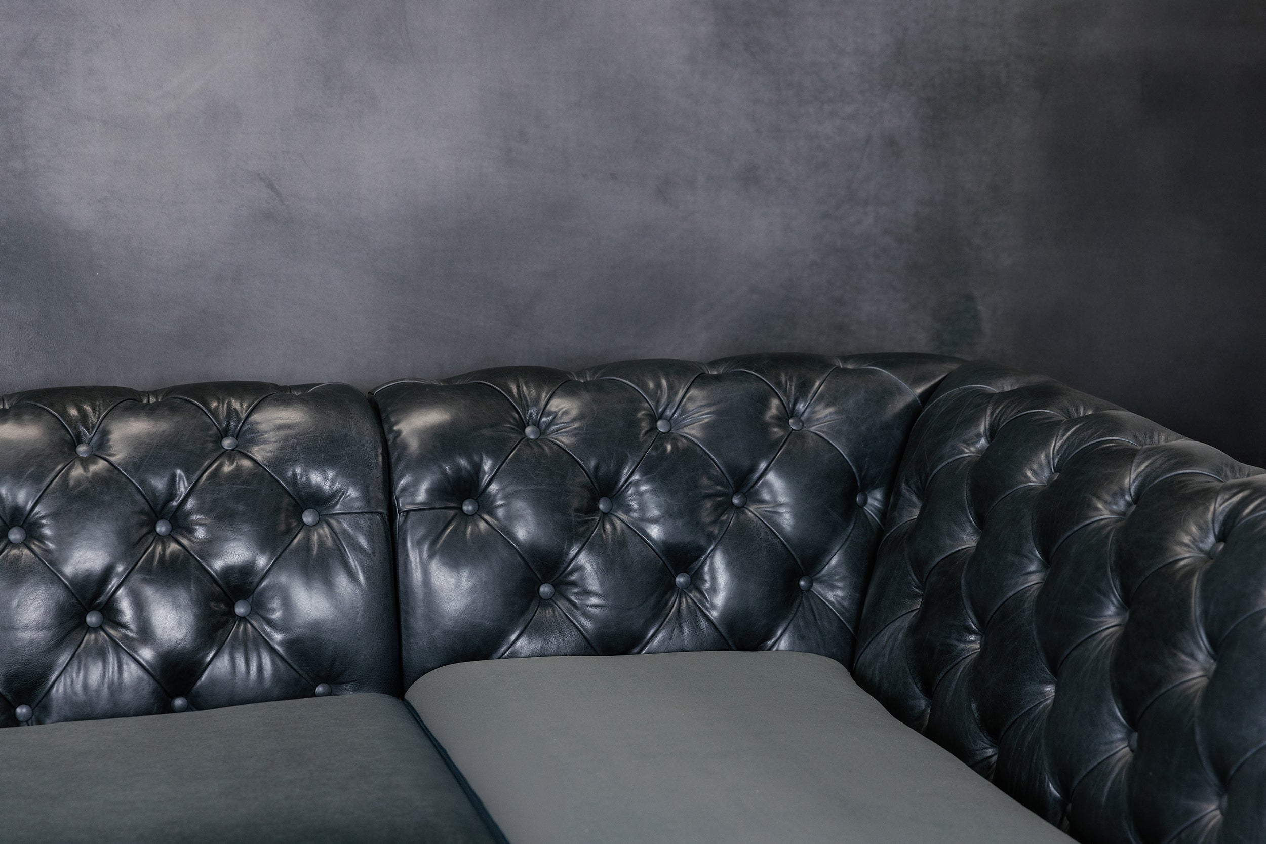 Canapé d'angle en cuir Opulence