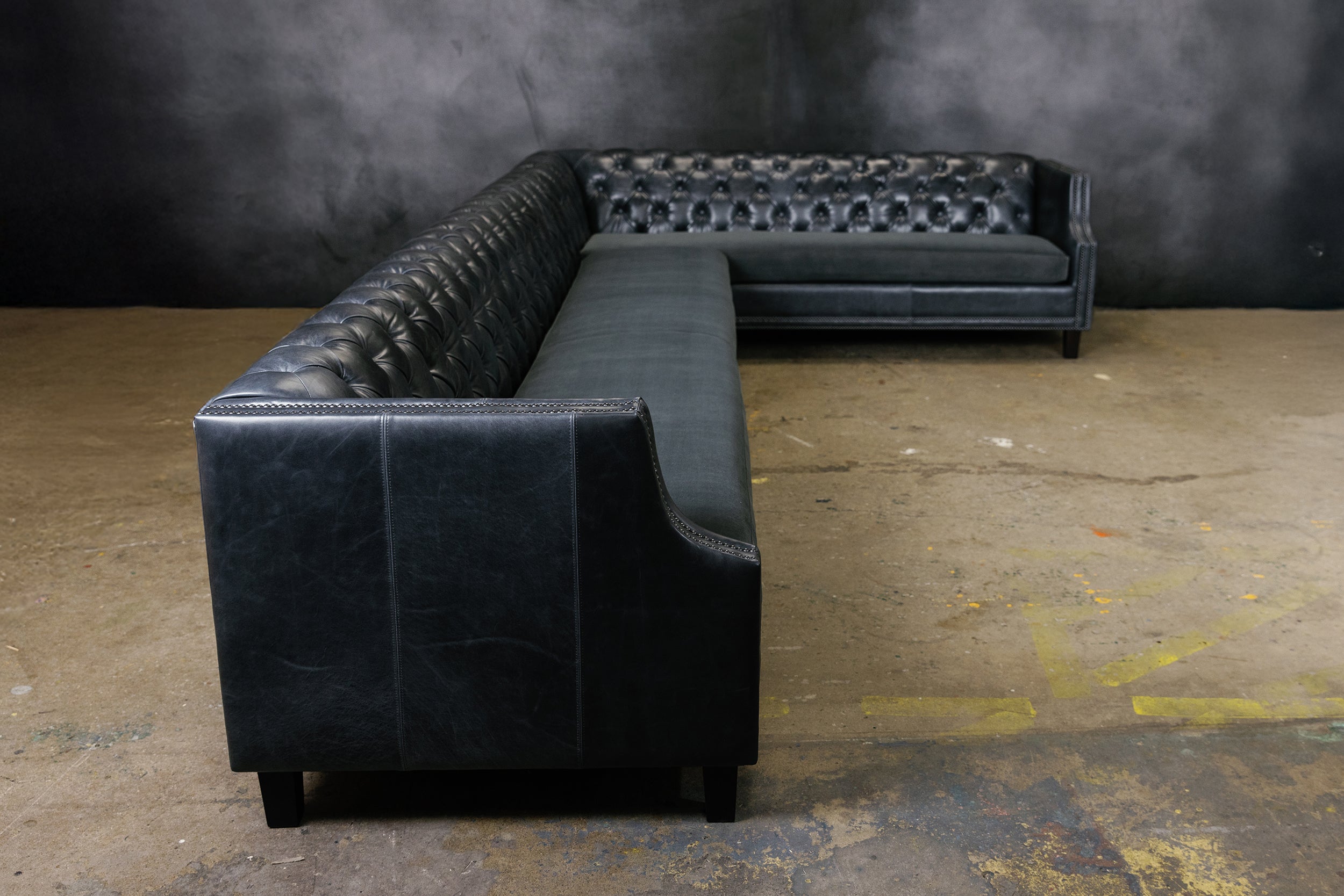 Canapé d'angle en cuir Opulence