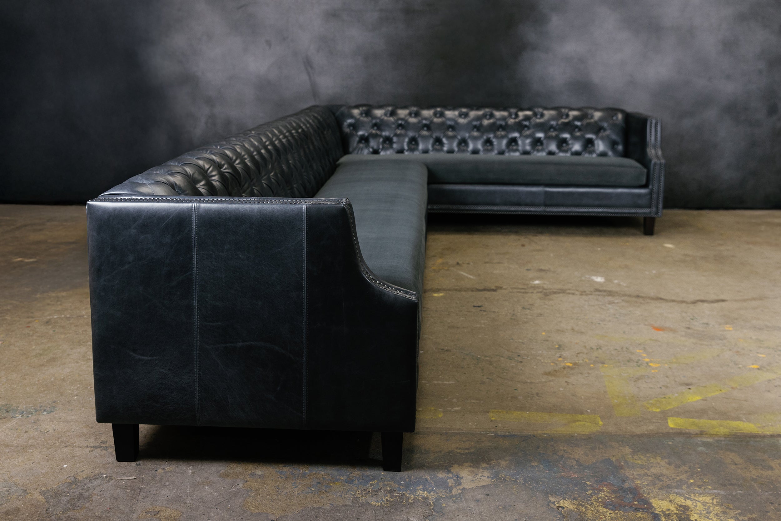 Canapé d'angle en cuir Opulence