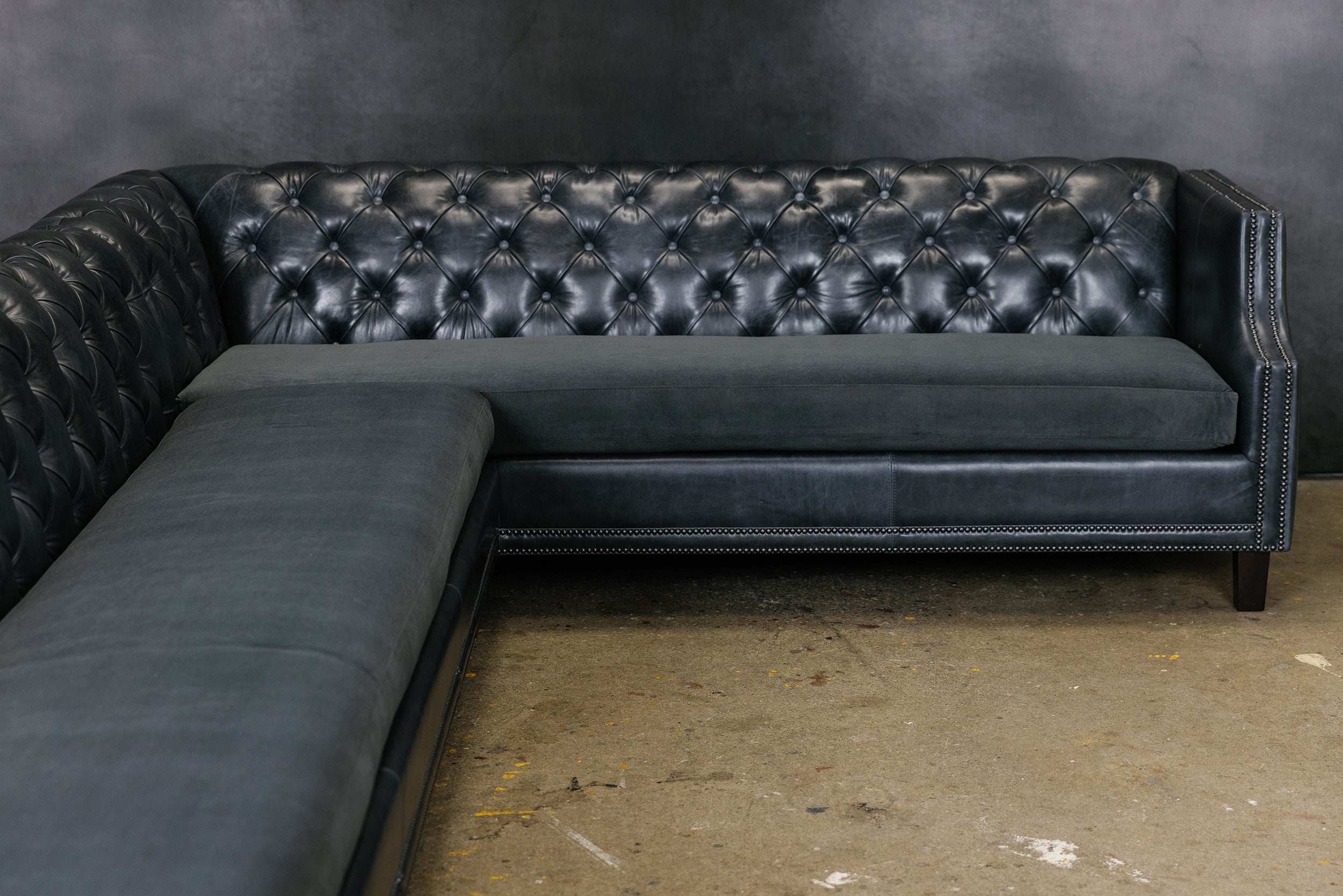 Canapé d'angle en cuir Opulence