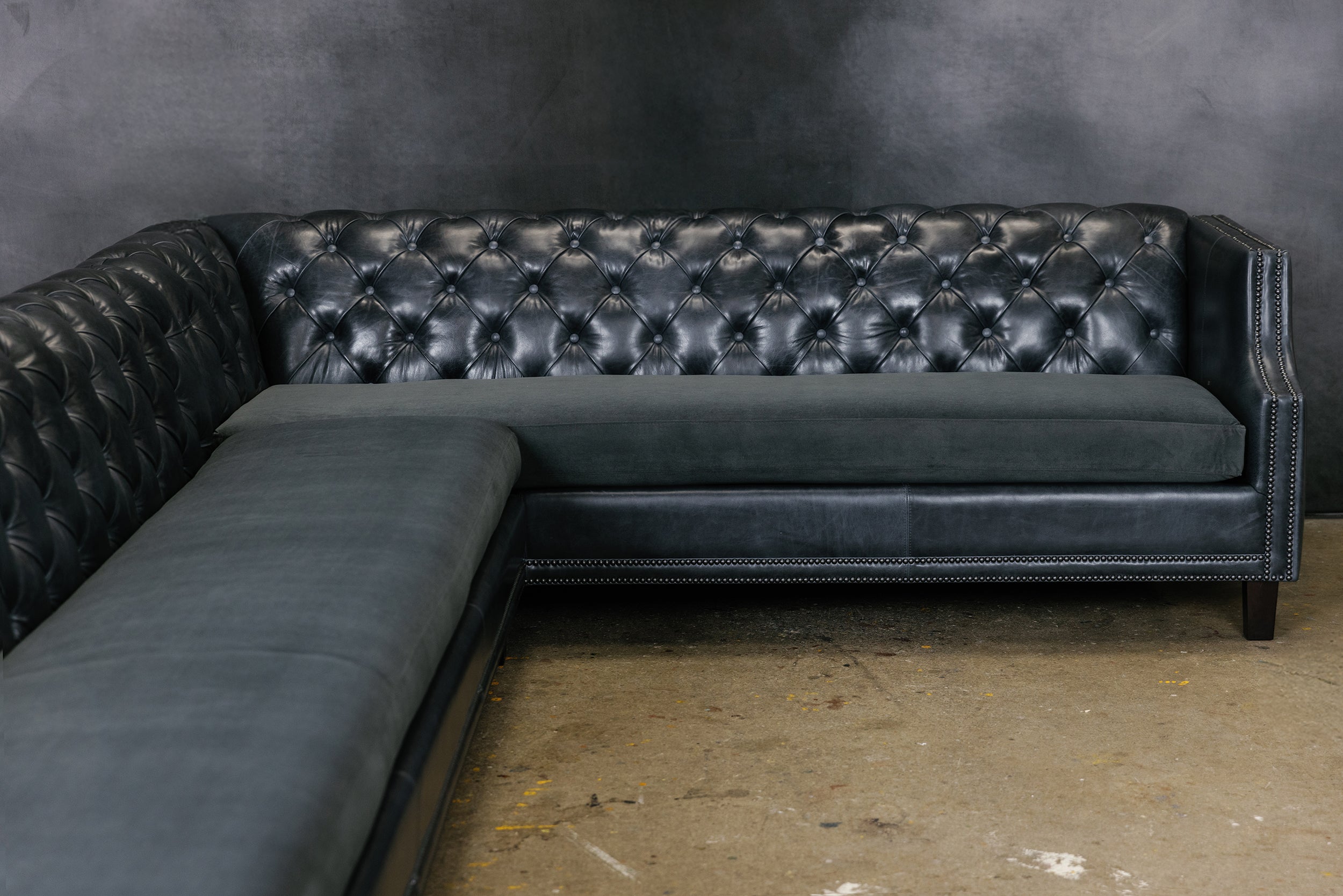 Canapé d'angle en cuir Opulence