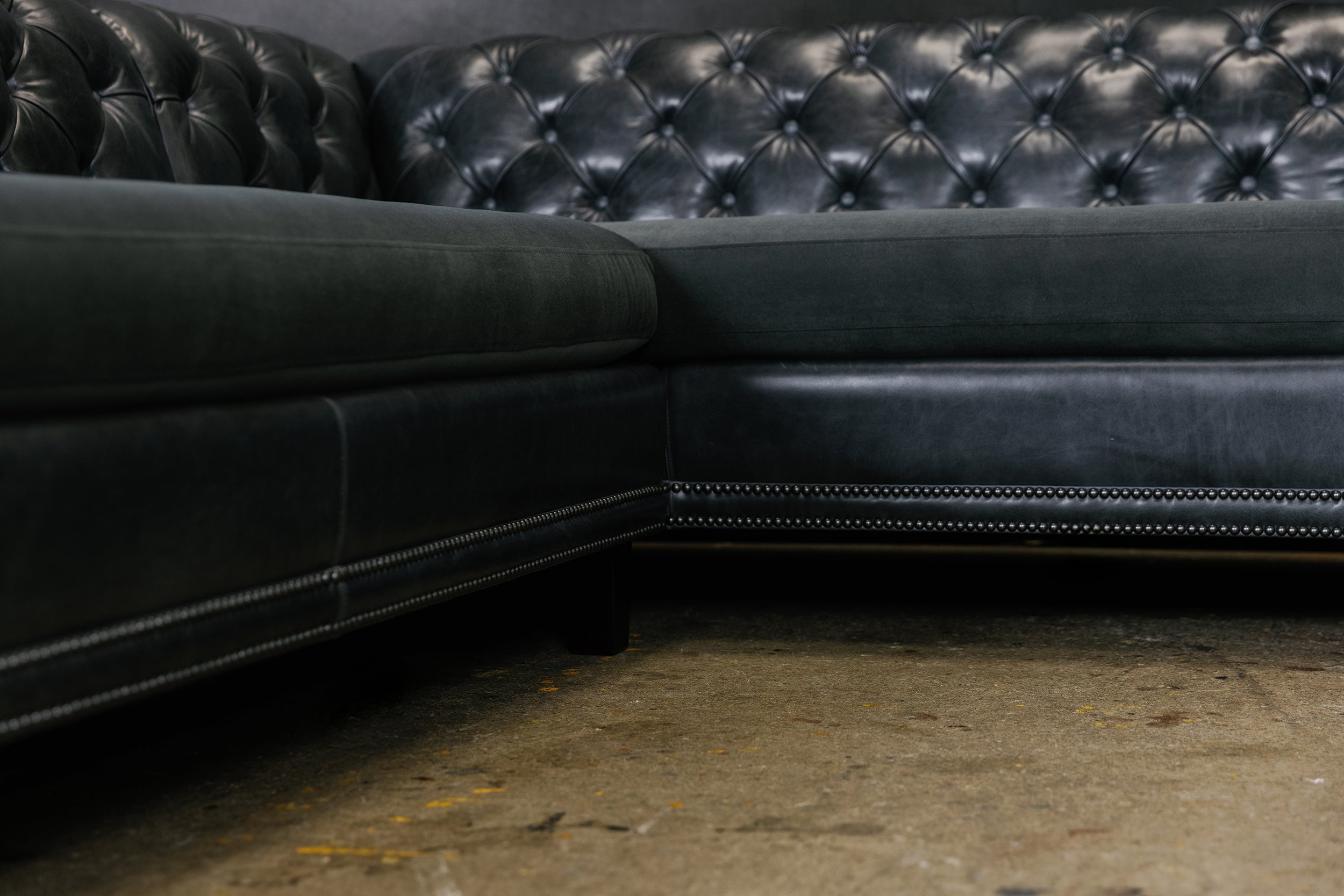 Canapé d'angle en cuir Opulence