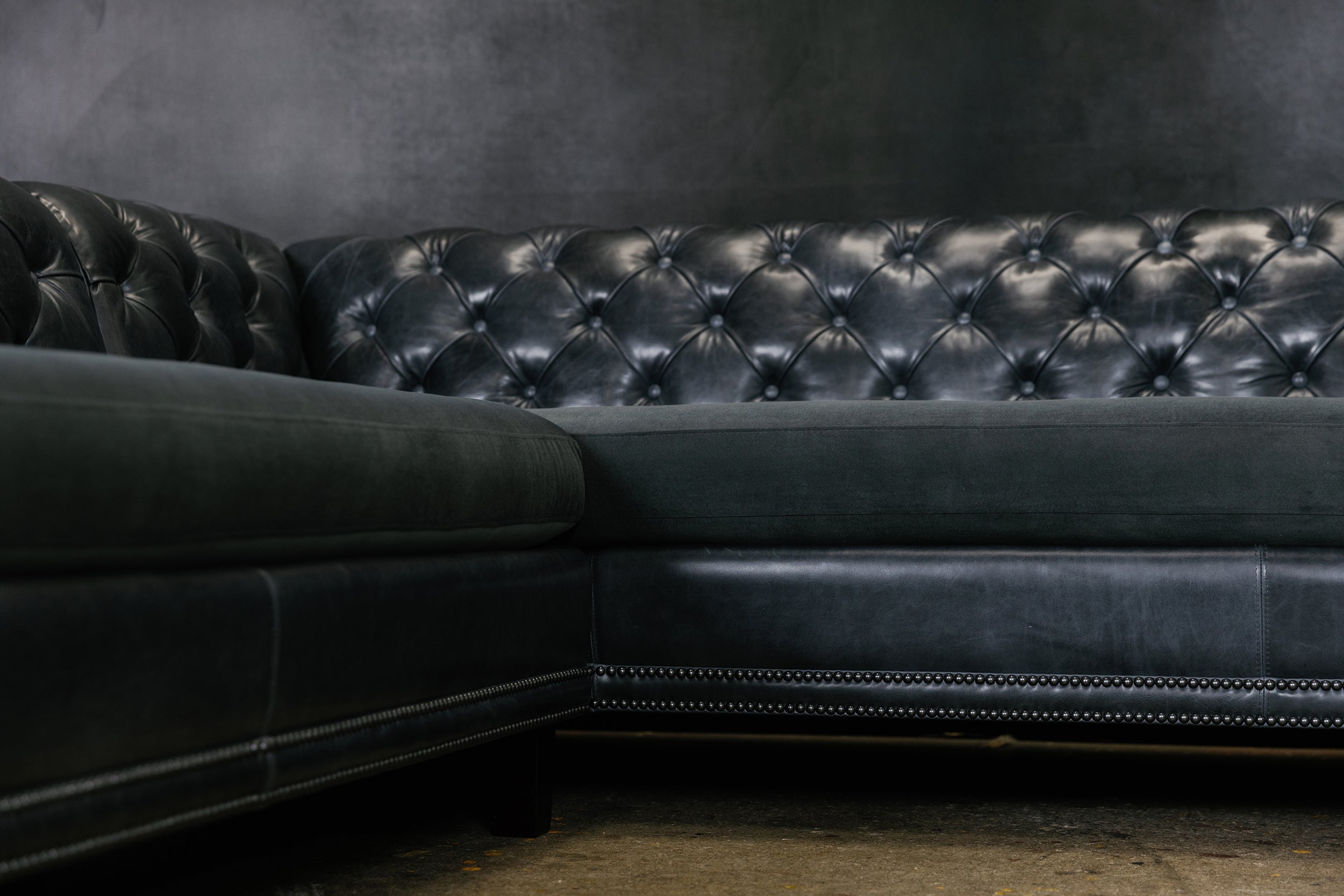 Canapé d'angle en cuir Opulence