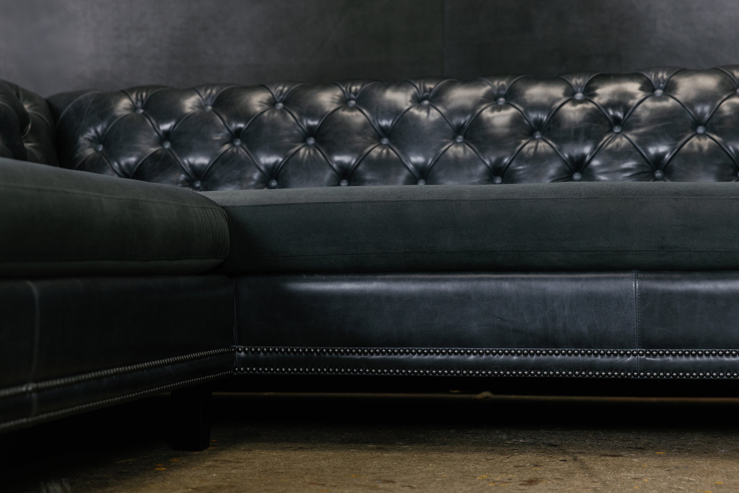 Canapé d'angle en cuir Opulence