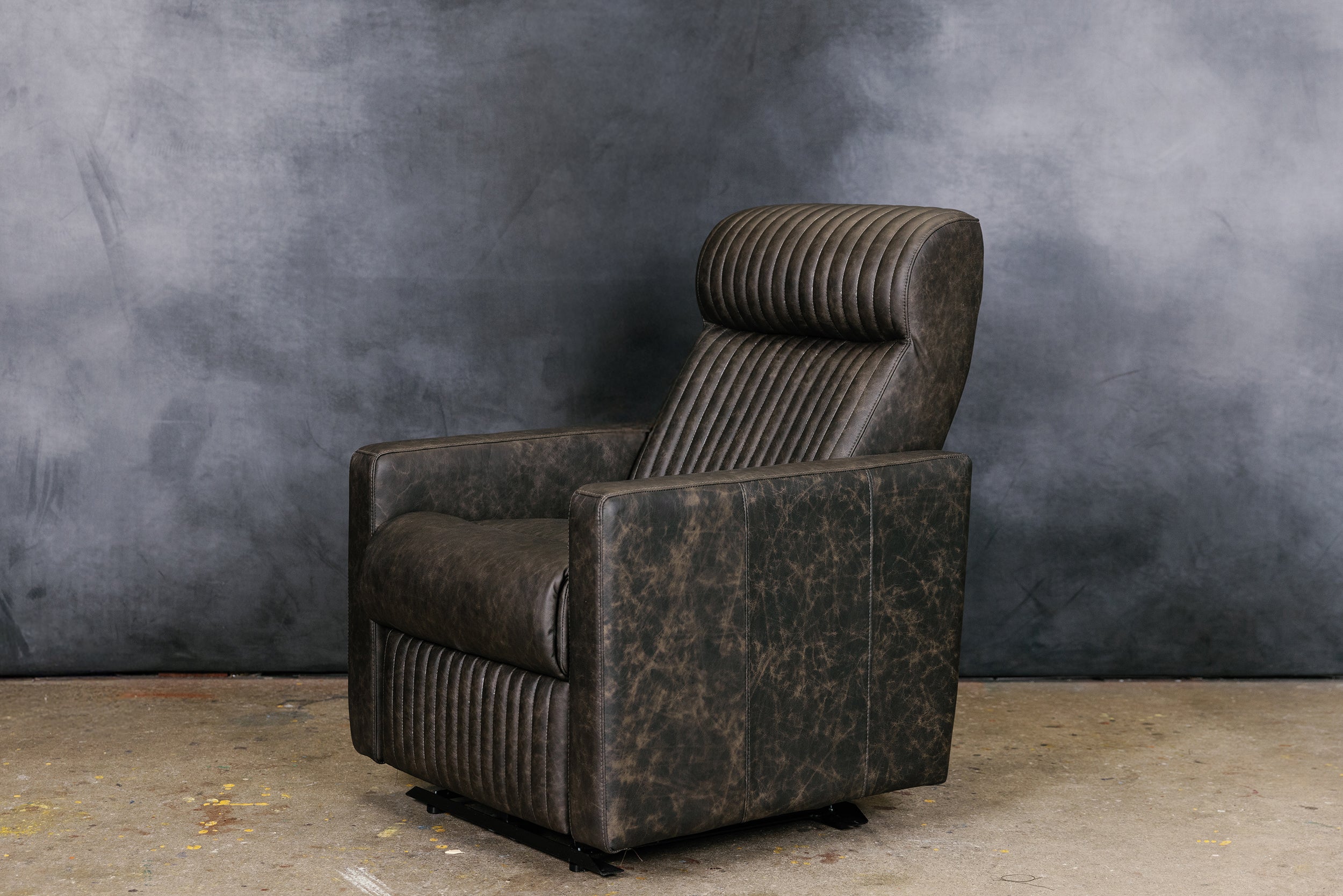 FAUTEUIL INCLINABLE EN CUIR IOWA