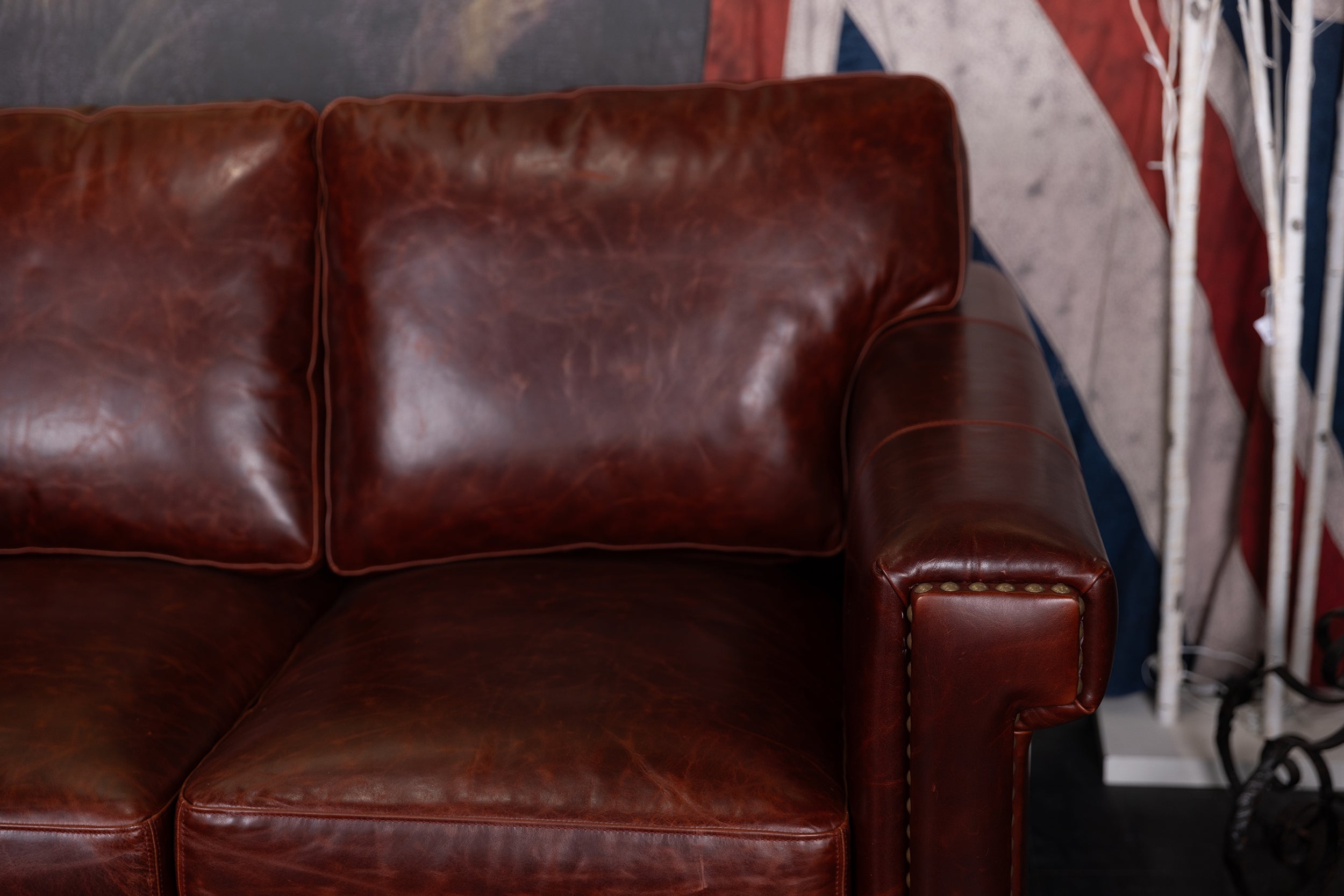 HOUSTON LEATHER SOFA FLOOR MODEL ( SOLD))
