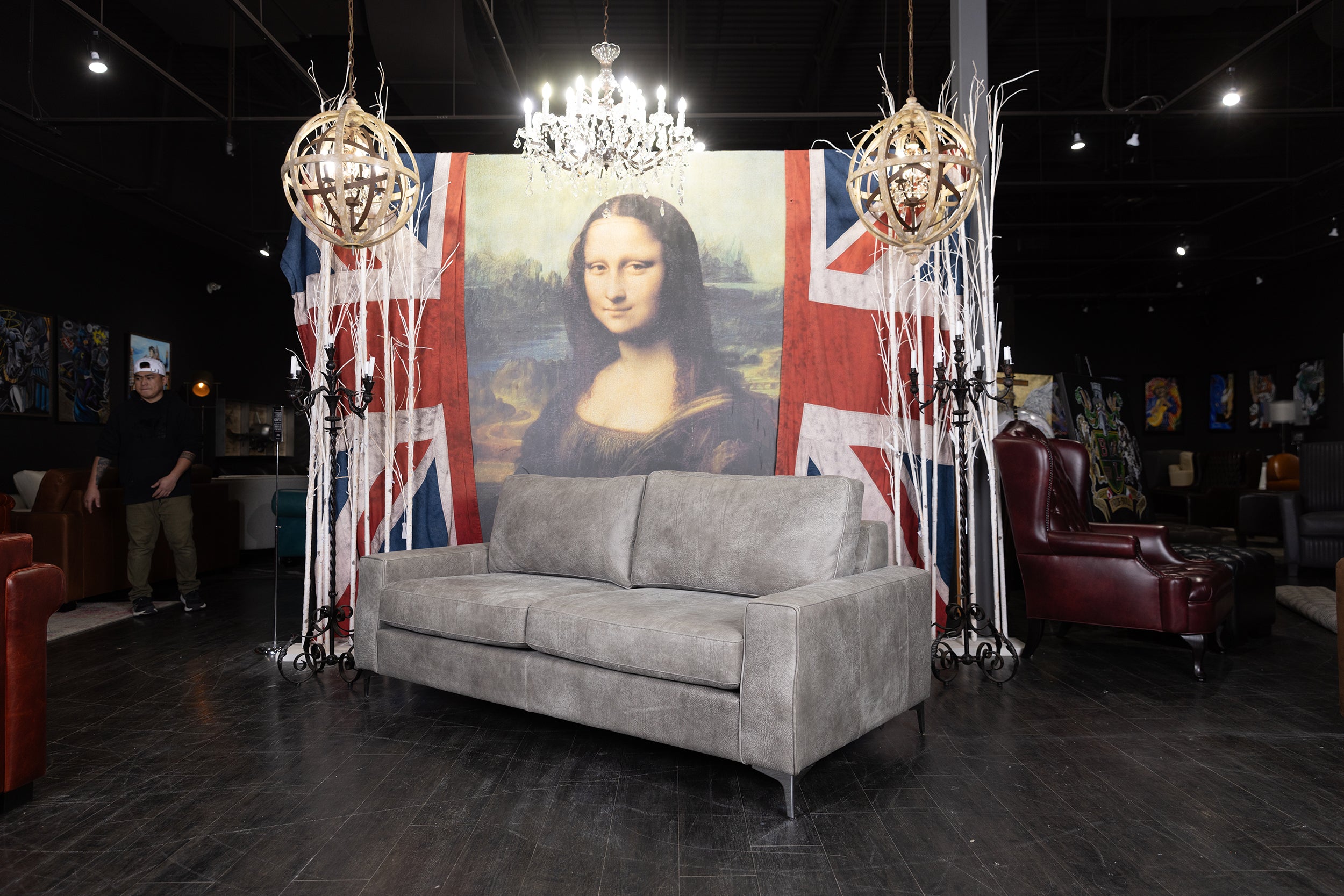 MILANO LEATHER SOFA FLOOR MODEL