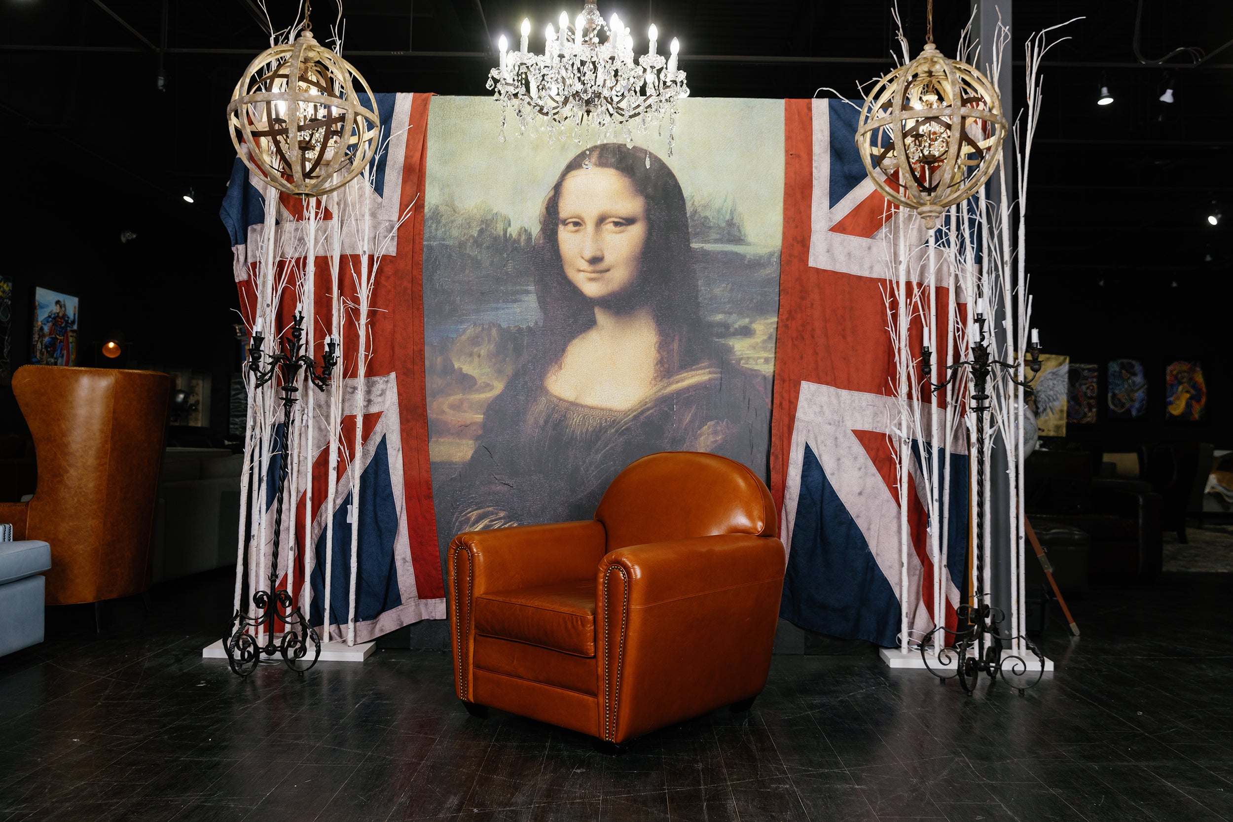 BARREL CIGAR CHAIR FLOOR MODEL