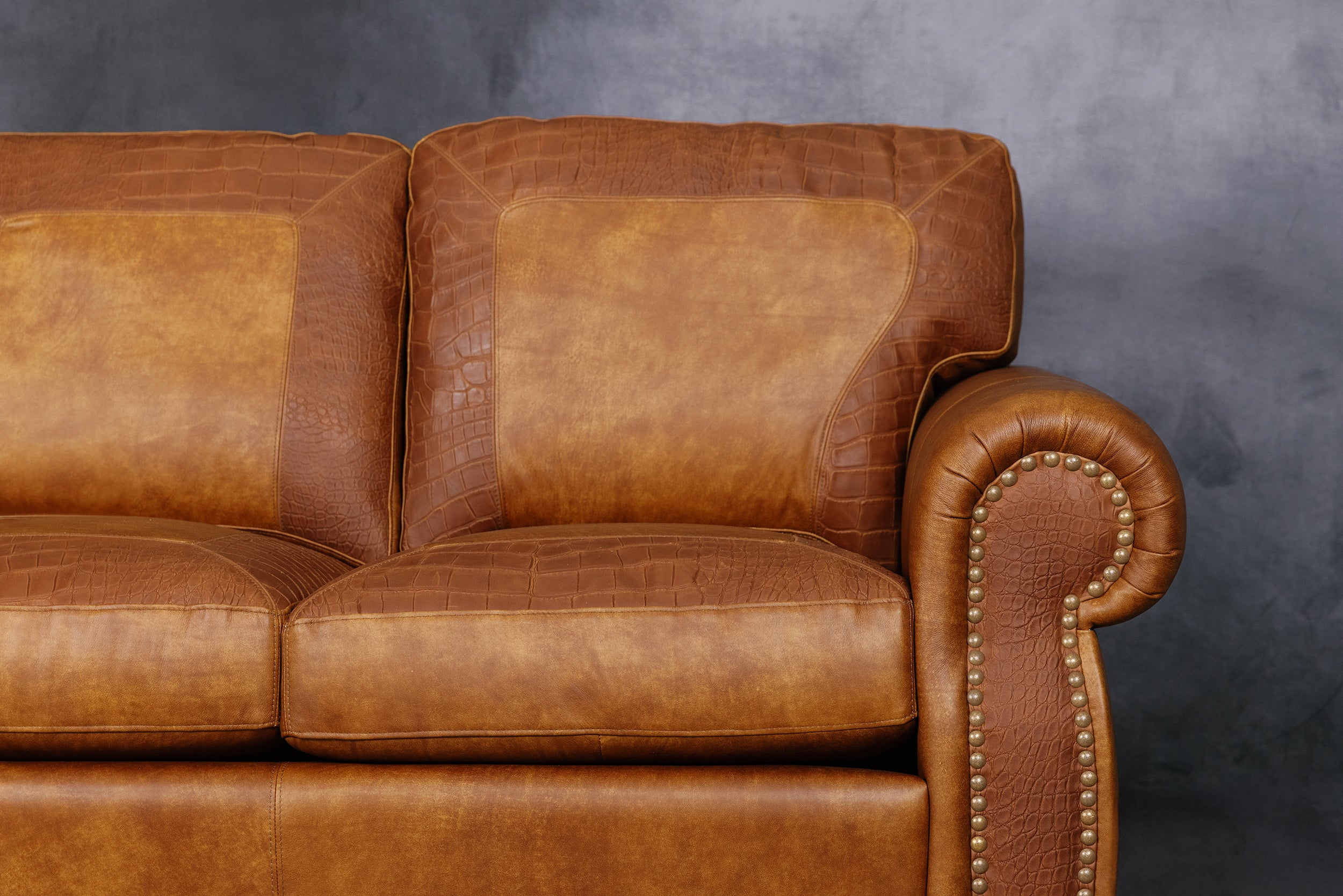 Hoss Limited edition croco Leather Sofa