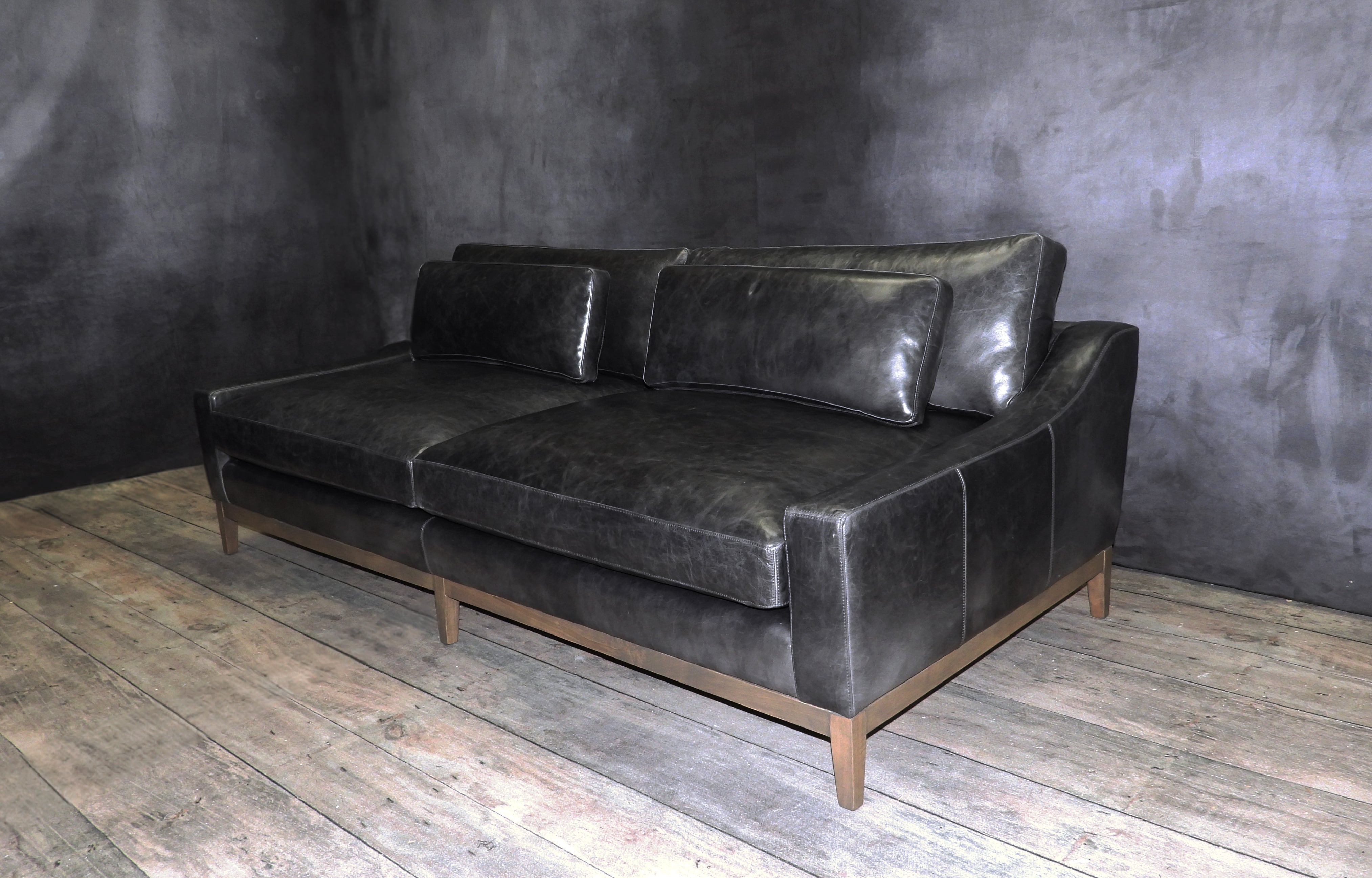 CANAPÉ EN CUIR MODERNE ITALIA SLOPE
