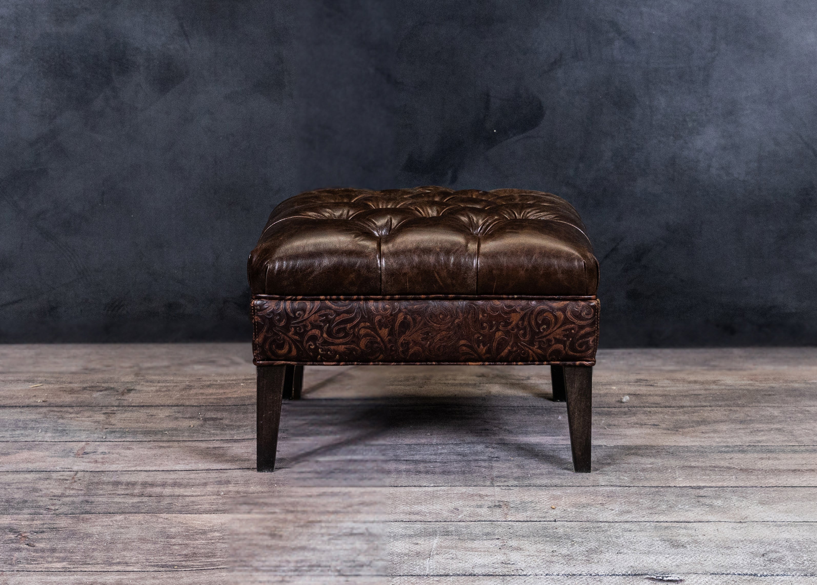 CAMBRIDGE TUFTED OTTOMAN SQUARE 22X22