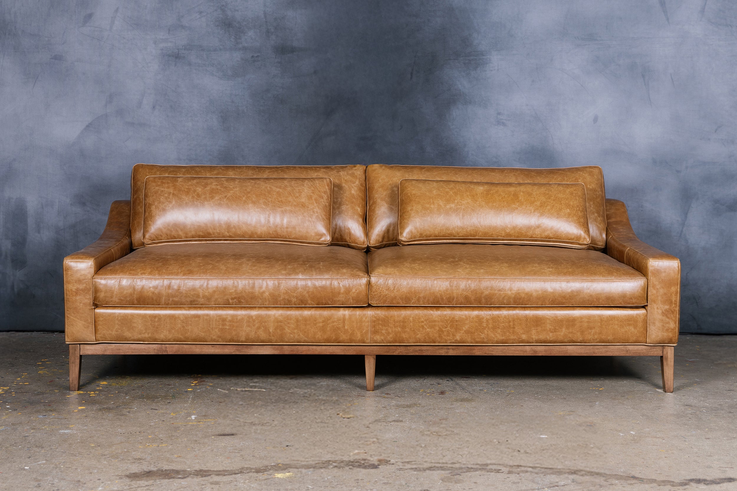 ITALIA SLOPE MODERN LEATHER SOFA