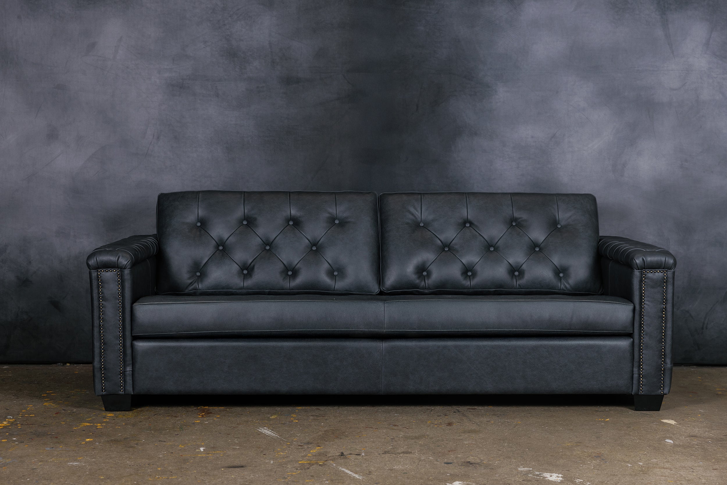 TUXEDO LEATHER SOFA