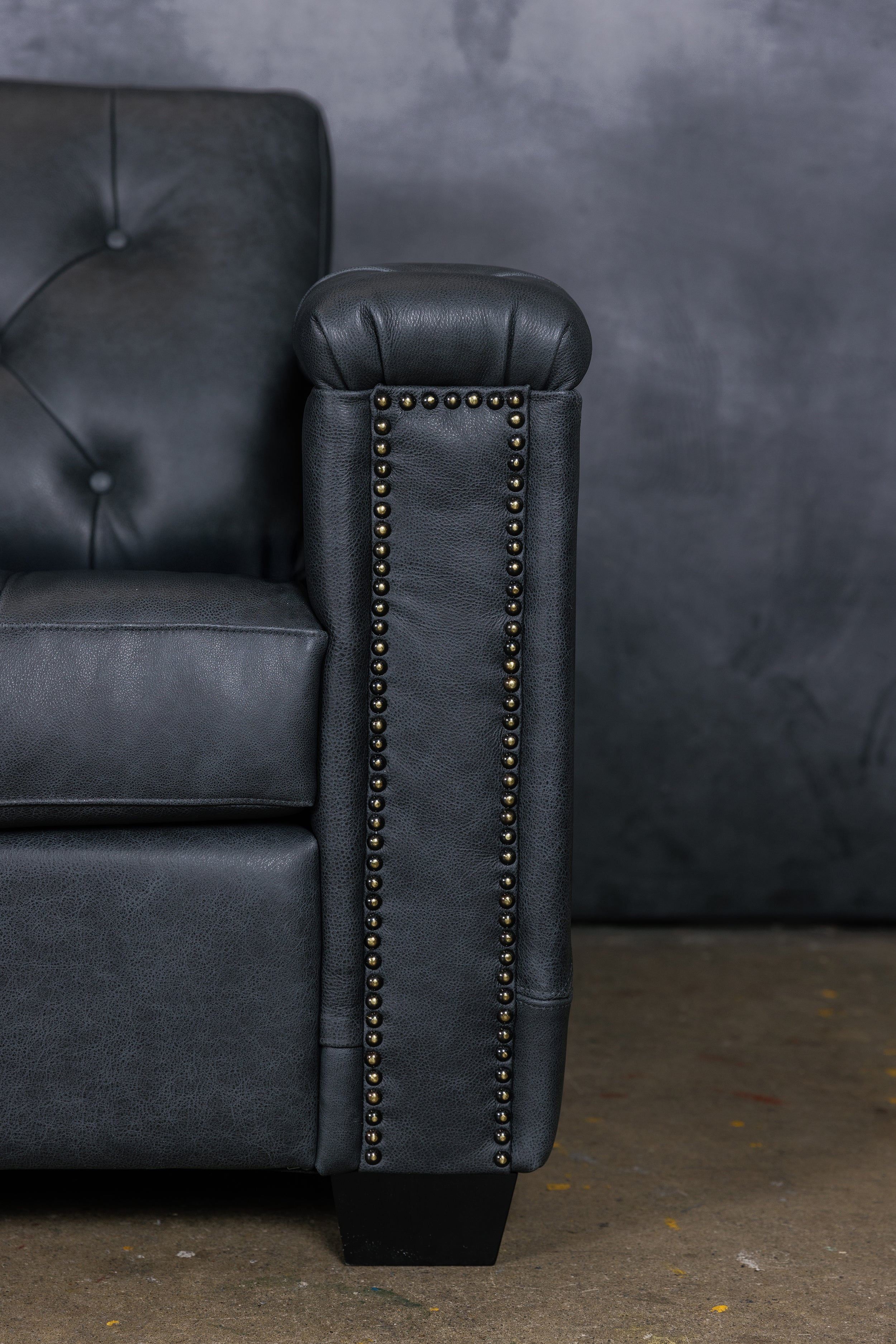 TUXEDO LEATHER SOFA