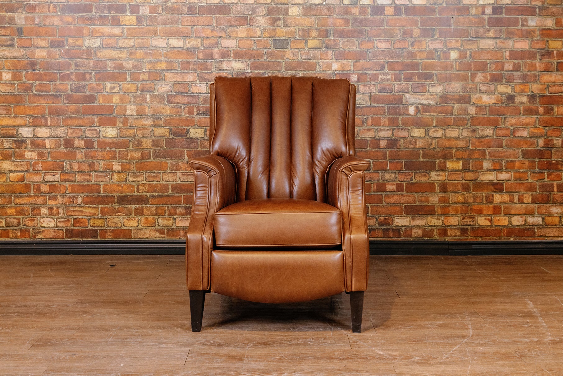 LIBRARY LEATHER RECLINER FLOOR MODEL