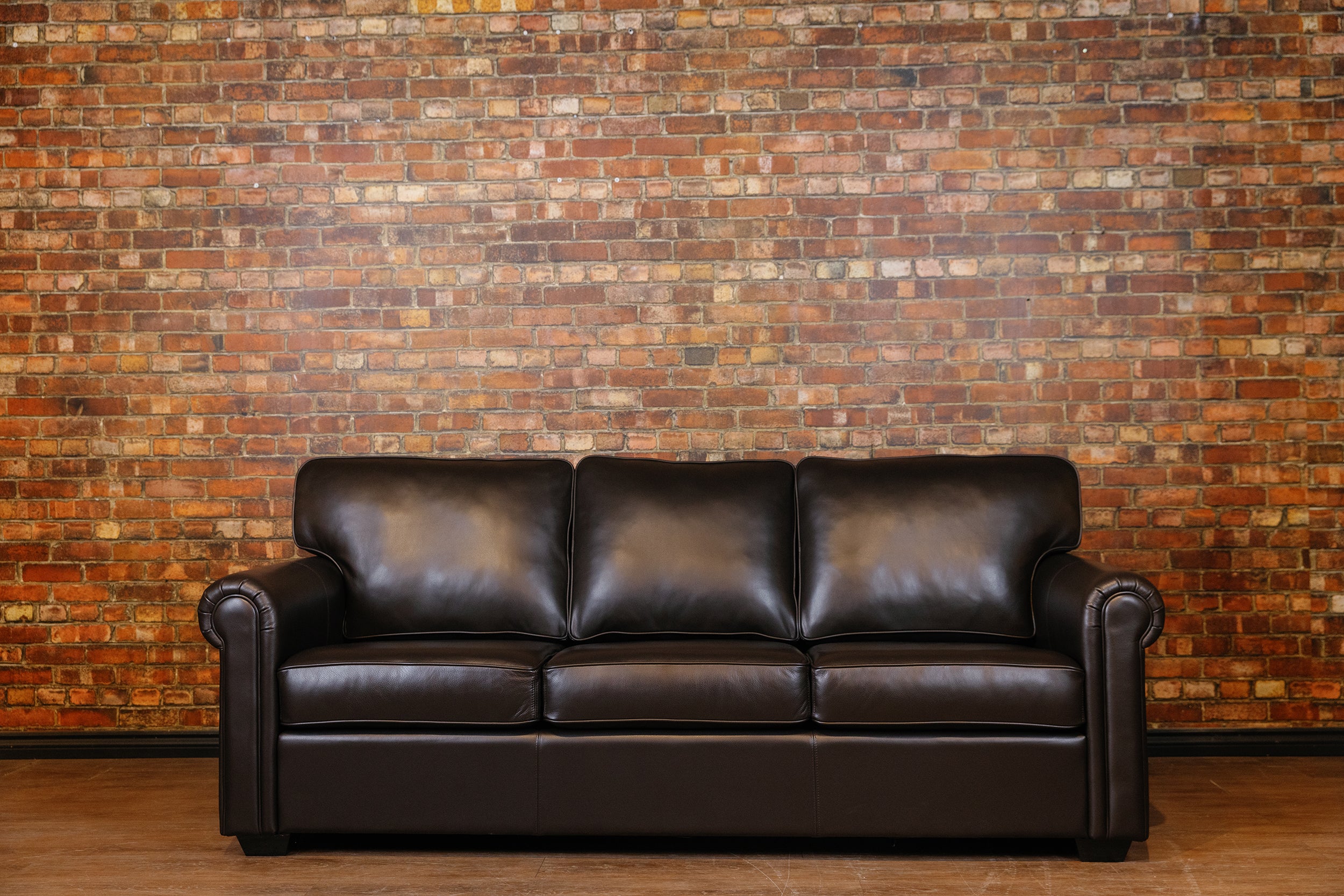 CORAL LEATHER SOFA FLOOR MODEL
