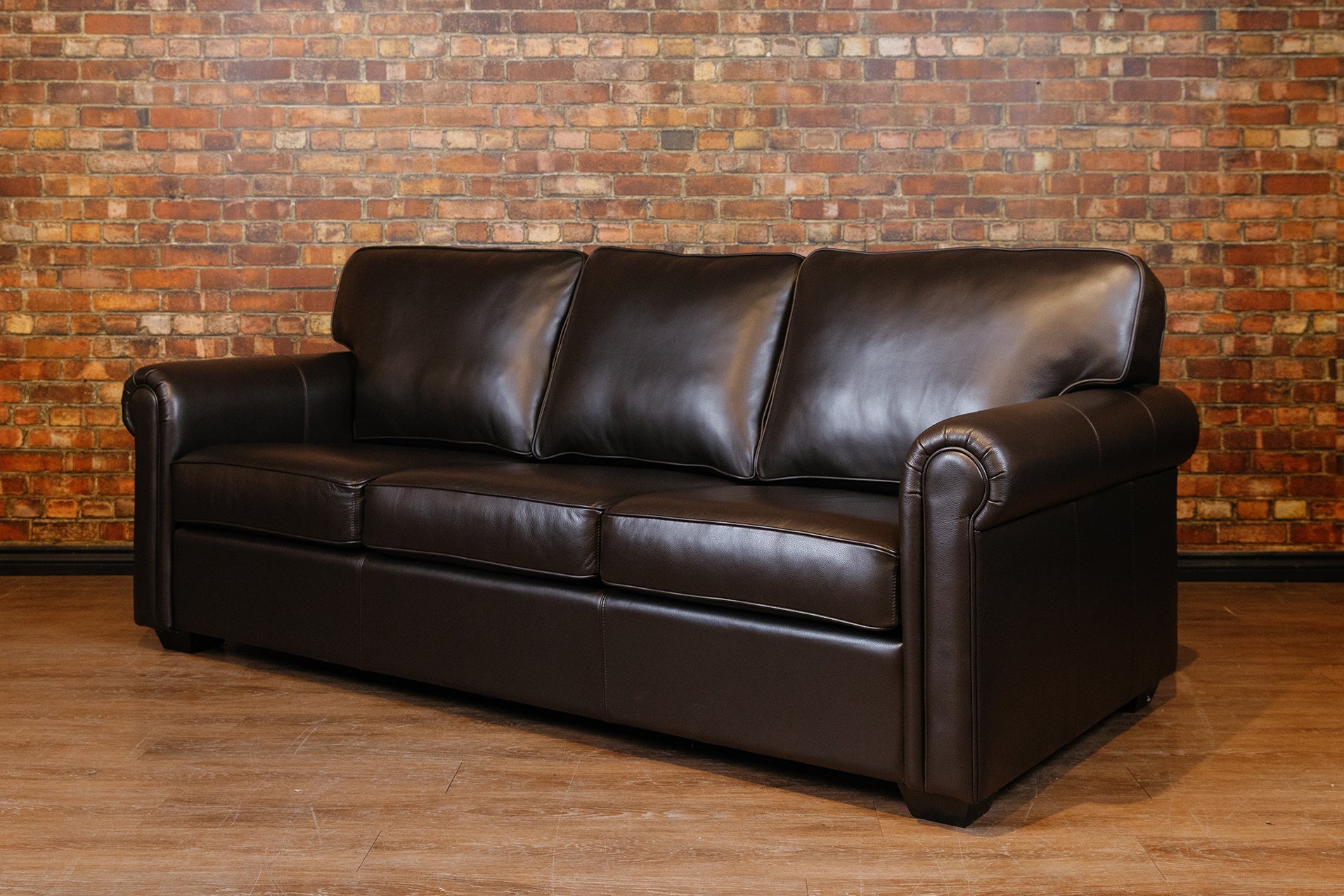 CORAL LEATHER SOFA FLOOR MODEL