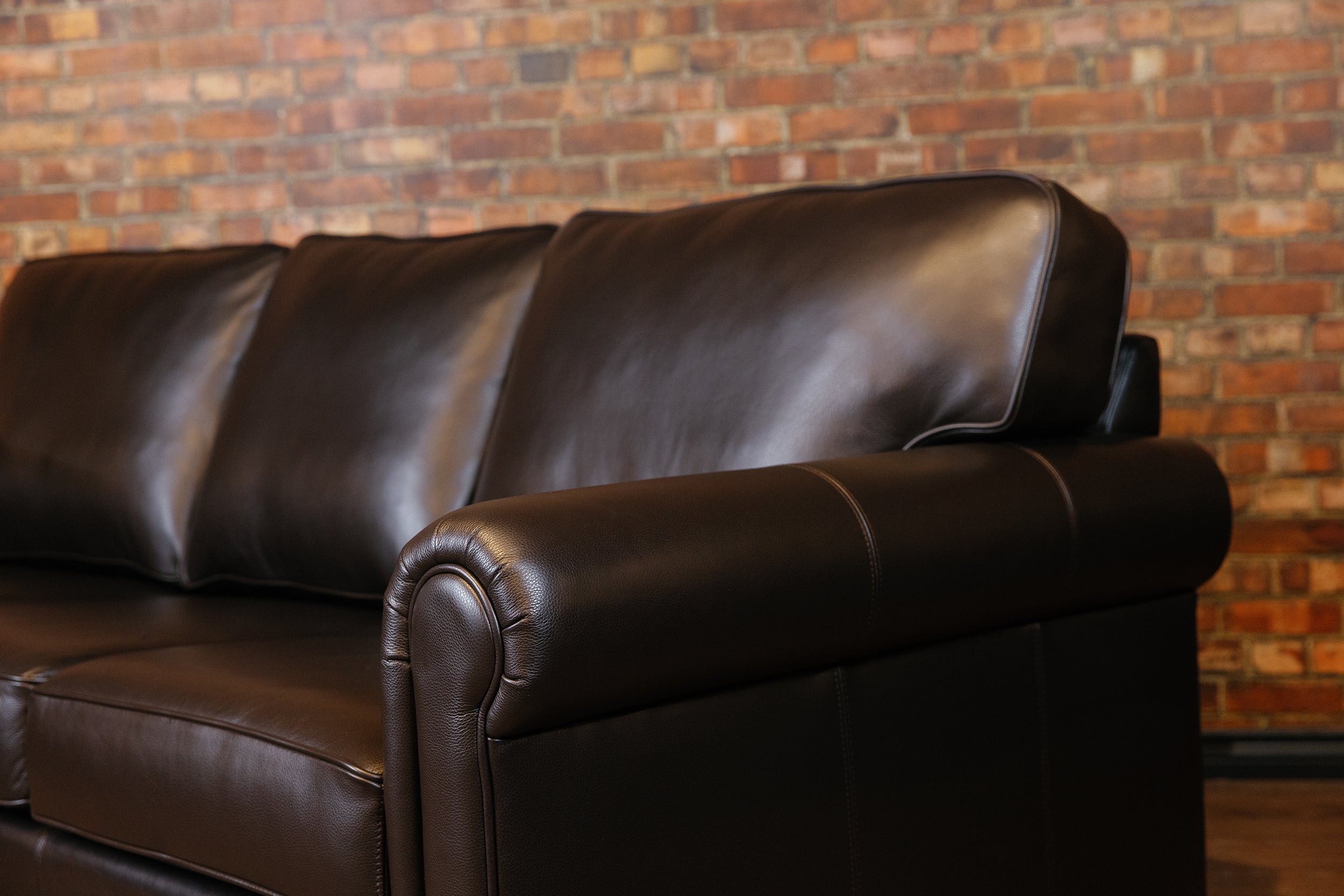 CORAL LEATHER SOFA FLOOR MODEL