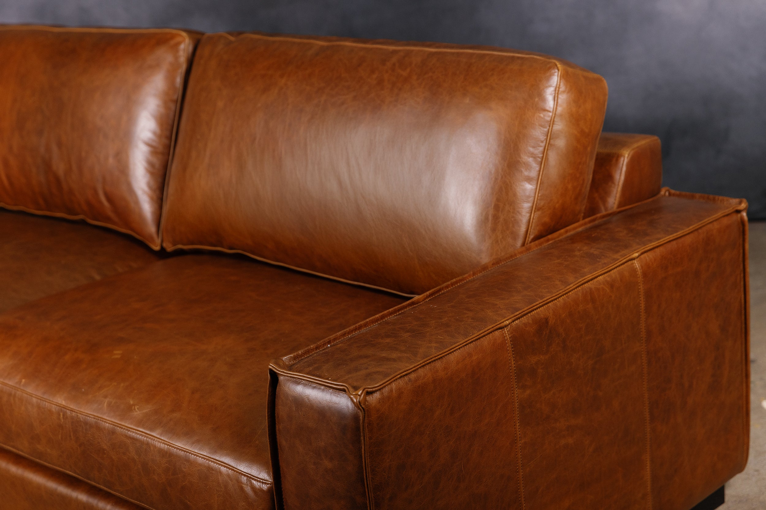 THE BATTALION  LEATHER SOFA