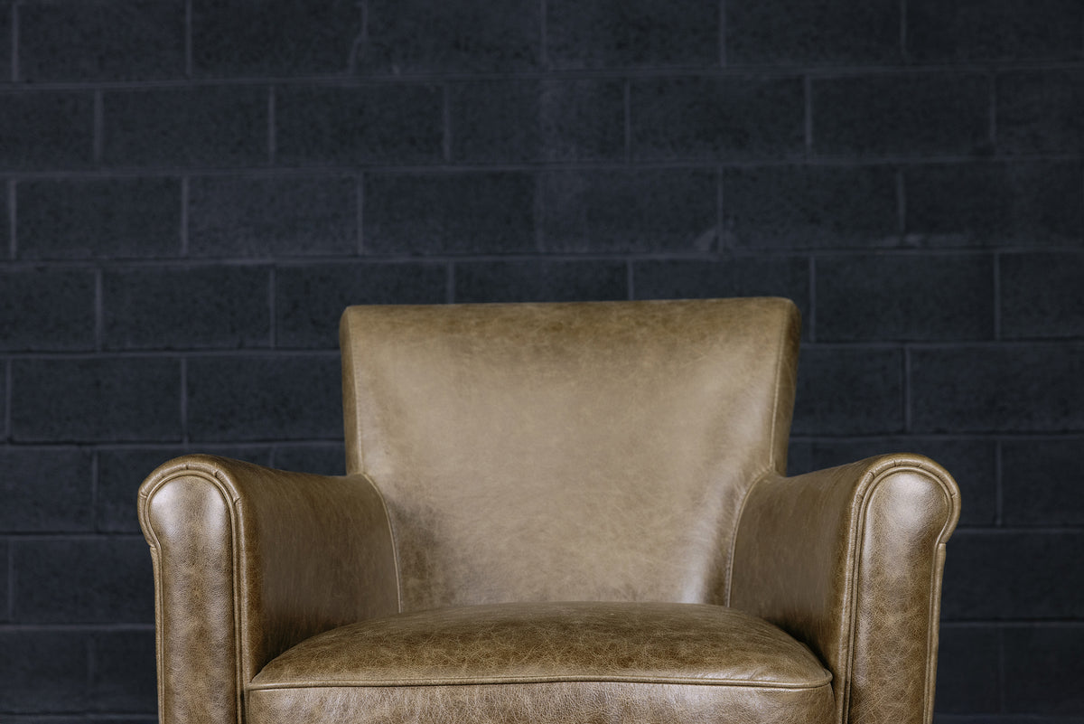FAUTEUIL BAIGNOIRE EN CUIR BELFAST 