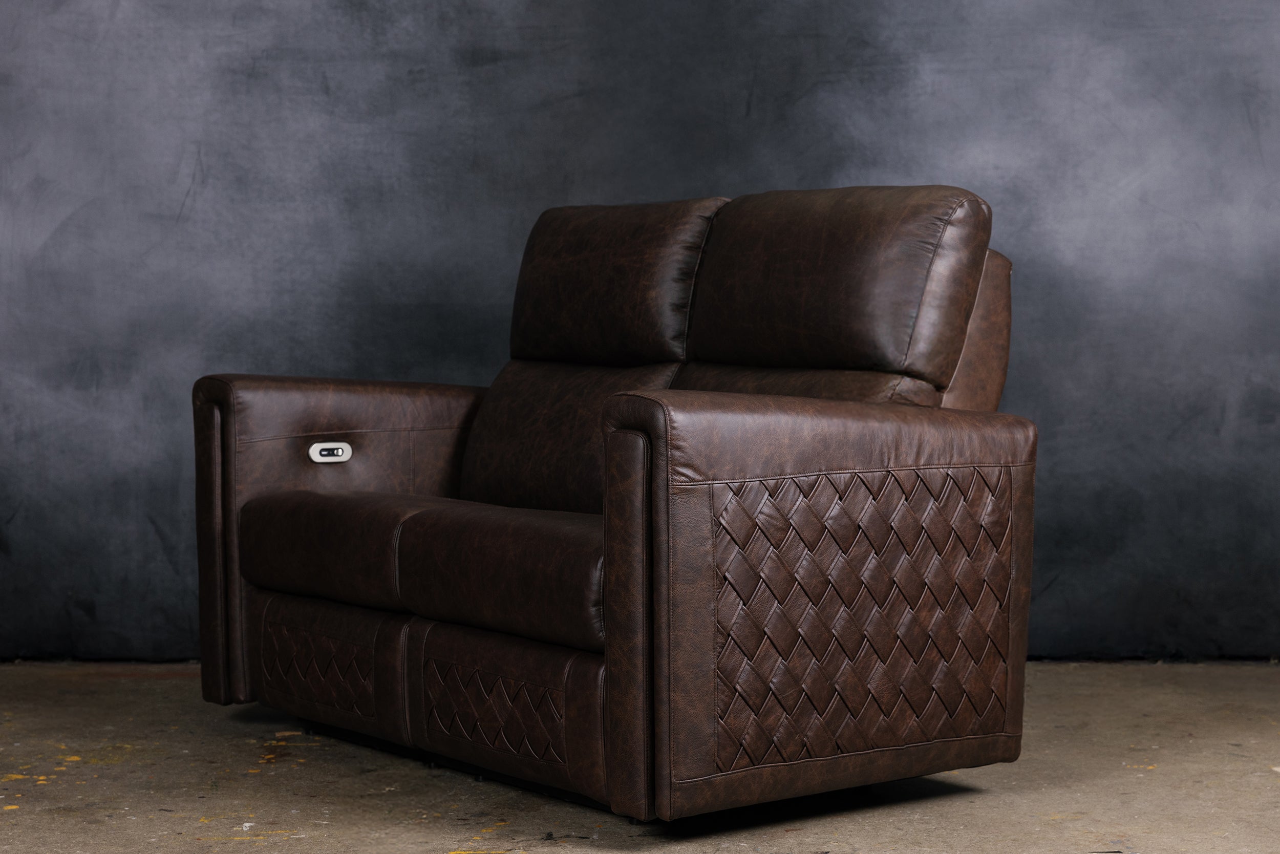 THE CONTINENTAL LEATHER RECLINER LOVESEAT