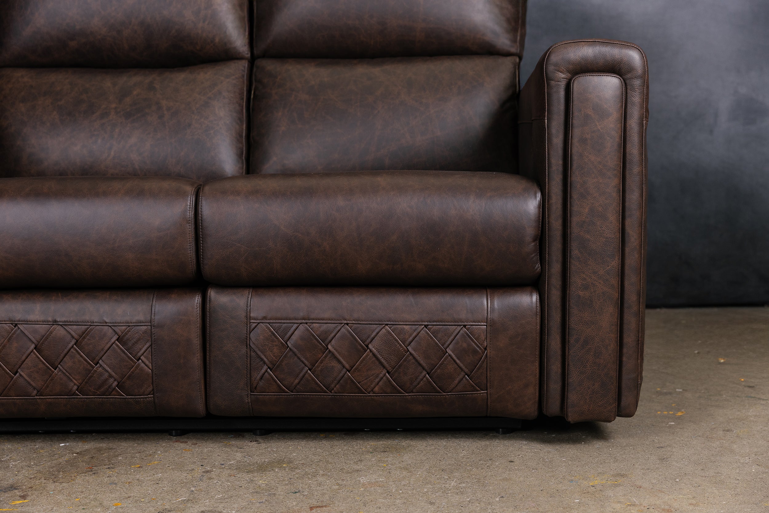 THE CONTINENTAL LEATHER RECLINER LOVESEAT