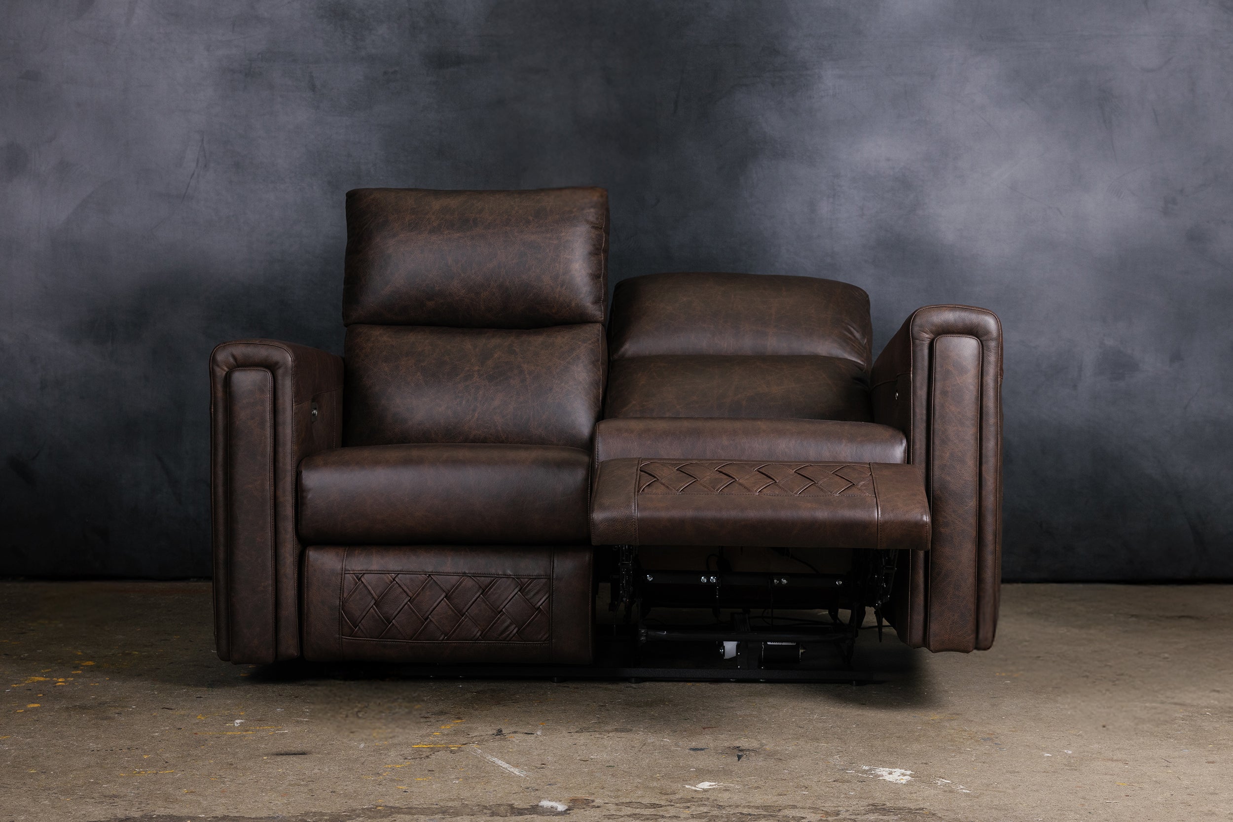 THE CONTINENTAL LEATHER RECLINER LOVESEAT