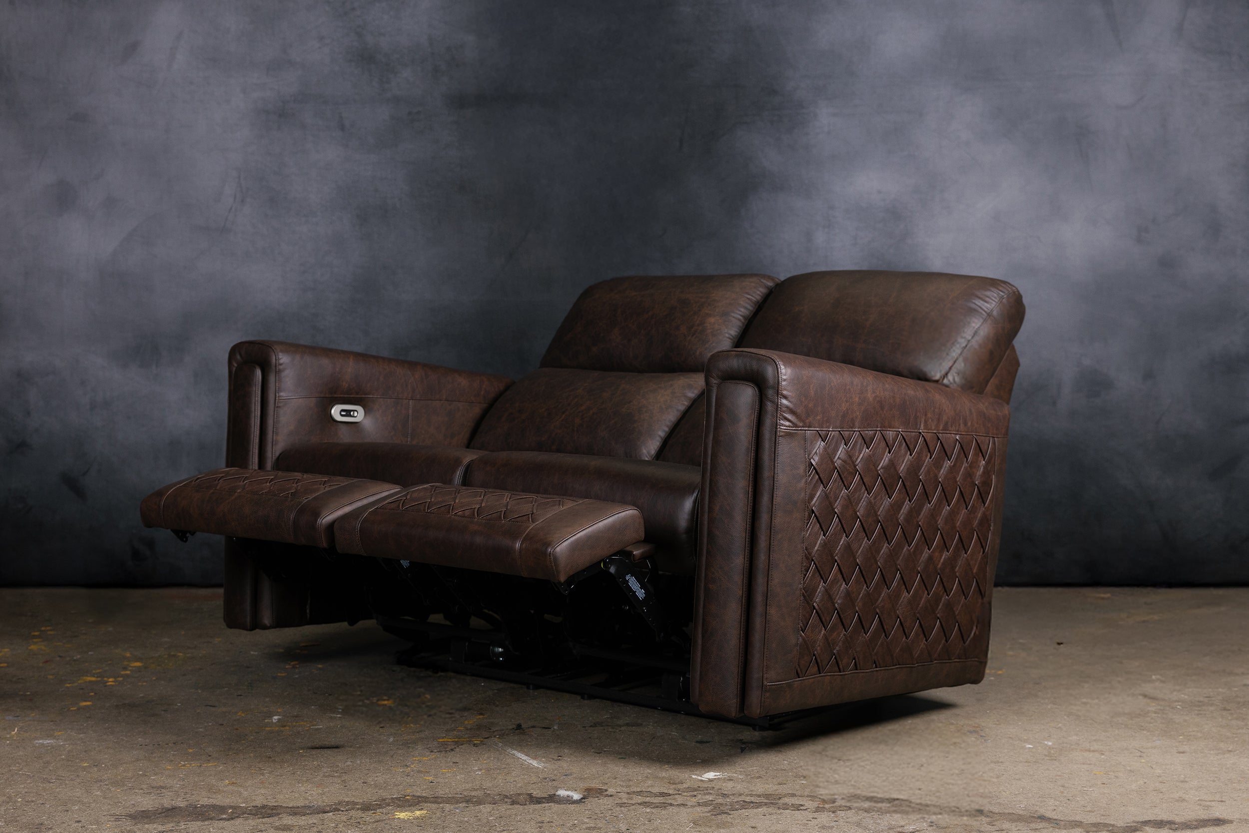 THE CONTINENTAL LEATHER RECLINER LOVESEAT
