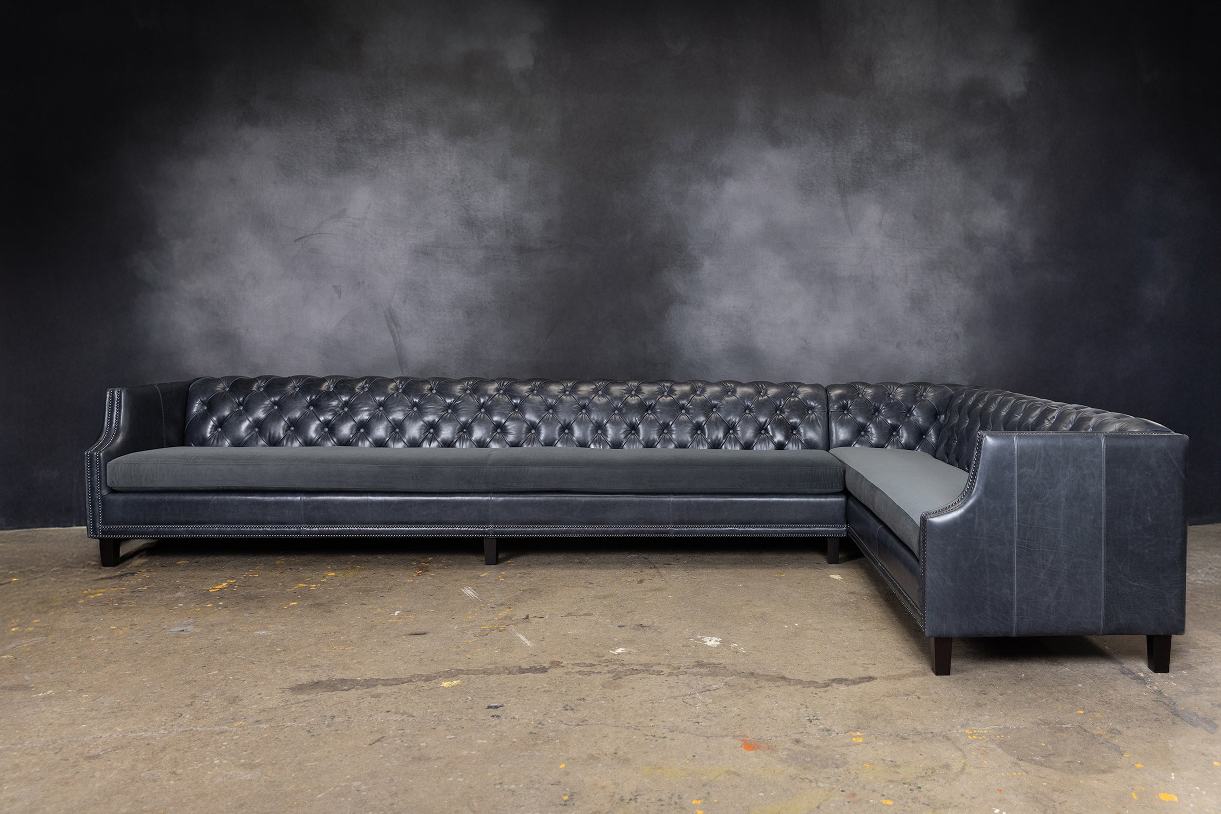 Canapé d'angle en cuir Opulence