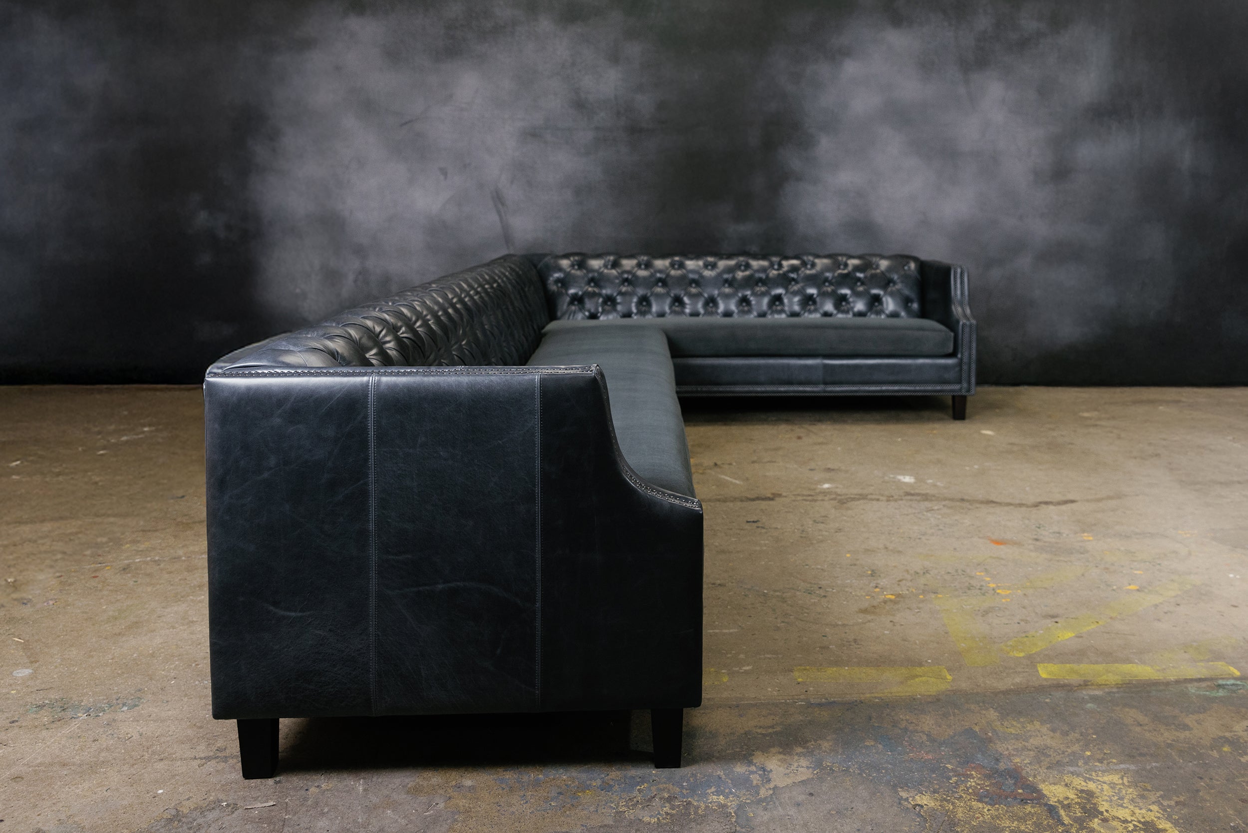 Canapé d'angle en cuir Opulence