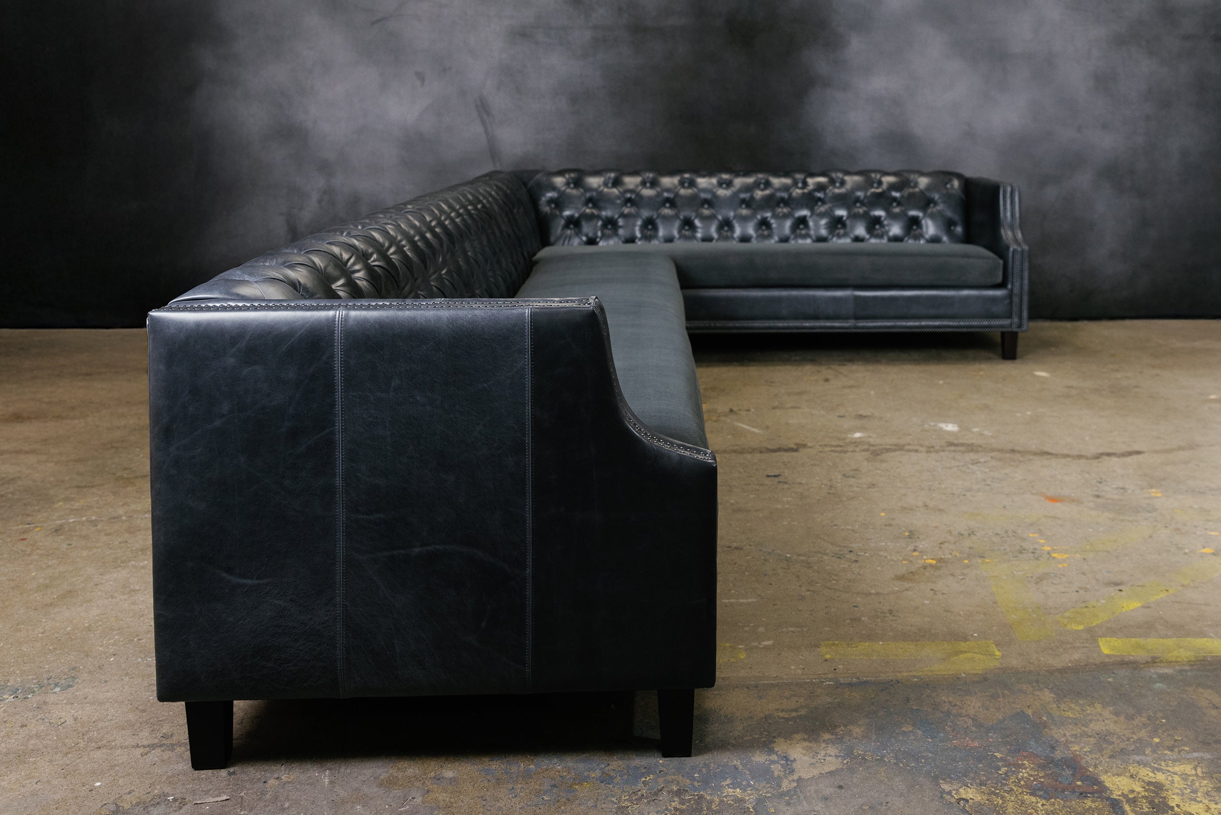 Canapé d'angle en cuir Opulence