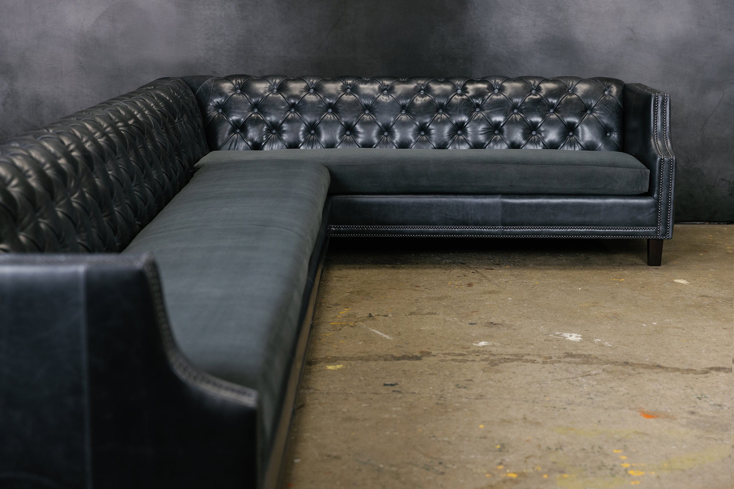 Canapé d'angle en cuir Opulence