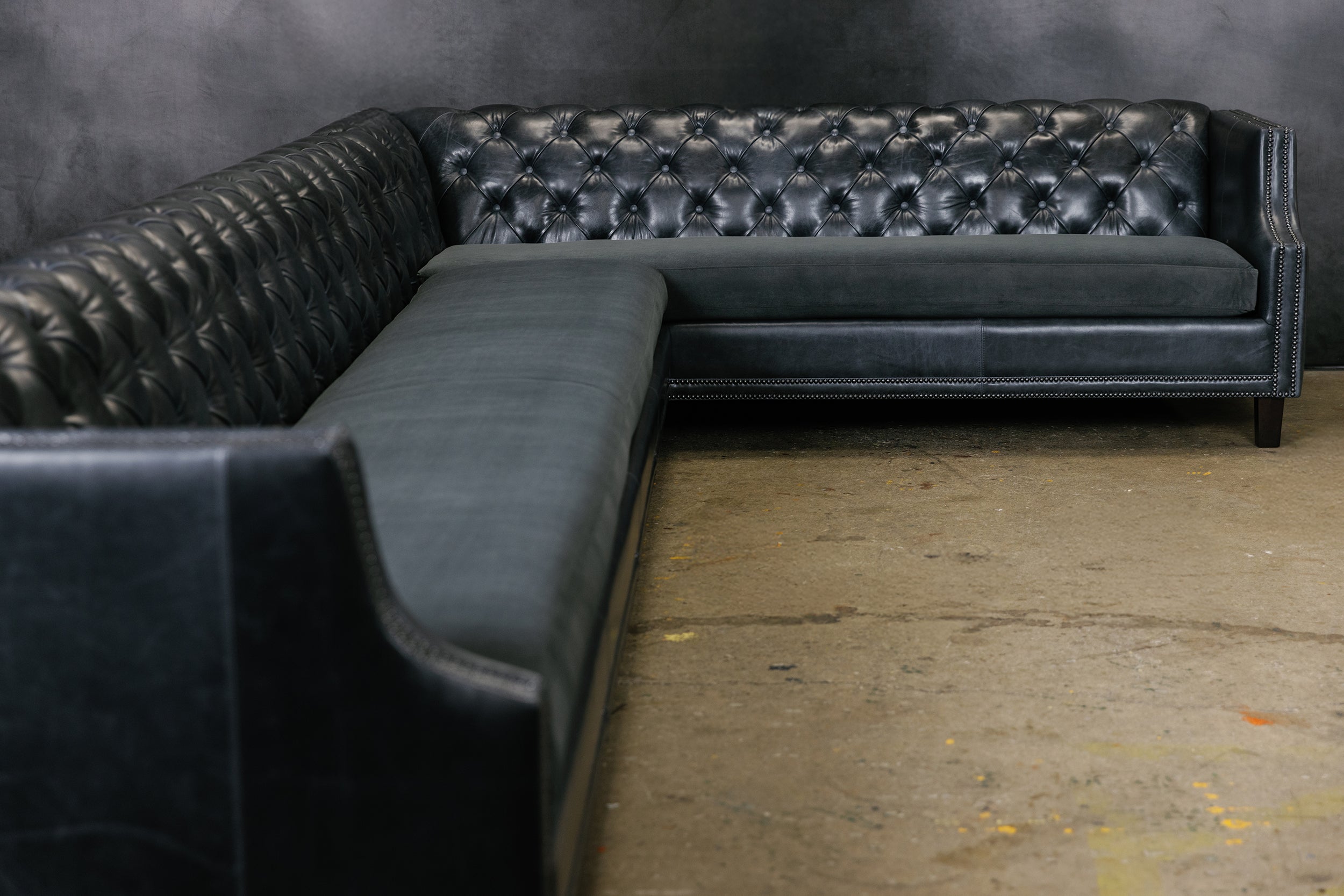 Canapé d'angle en cuir Opulence