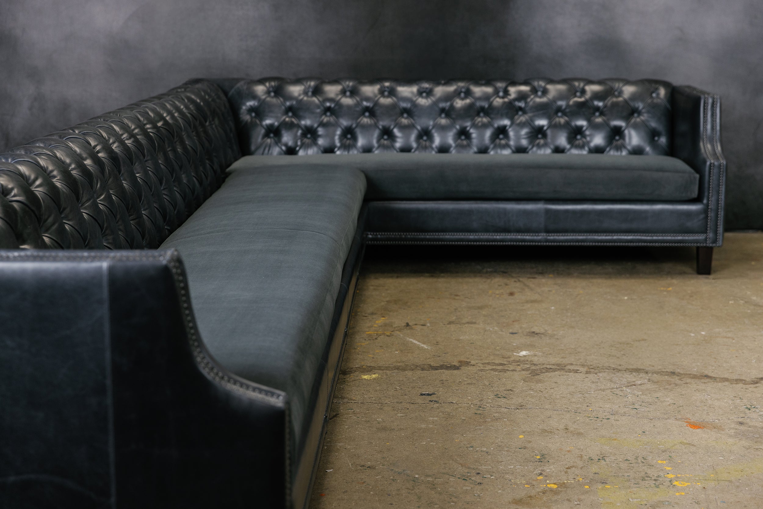 Canapé d'angle en cuir Opulence