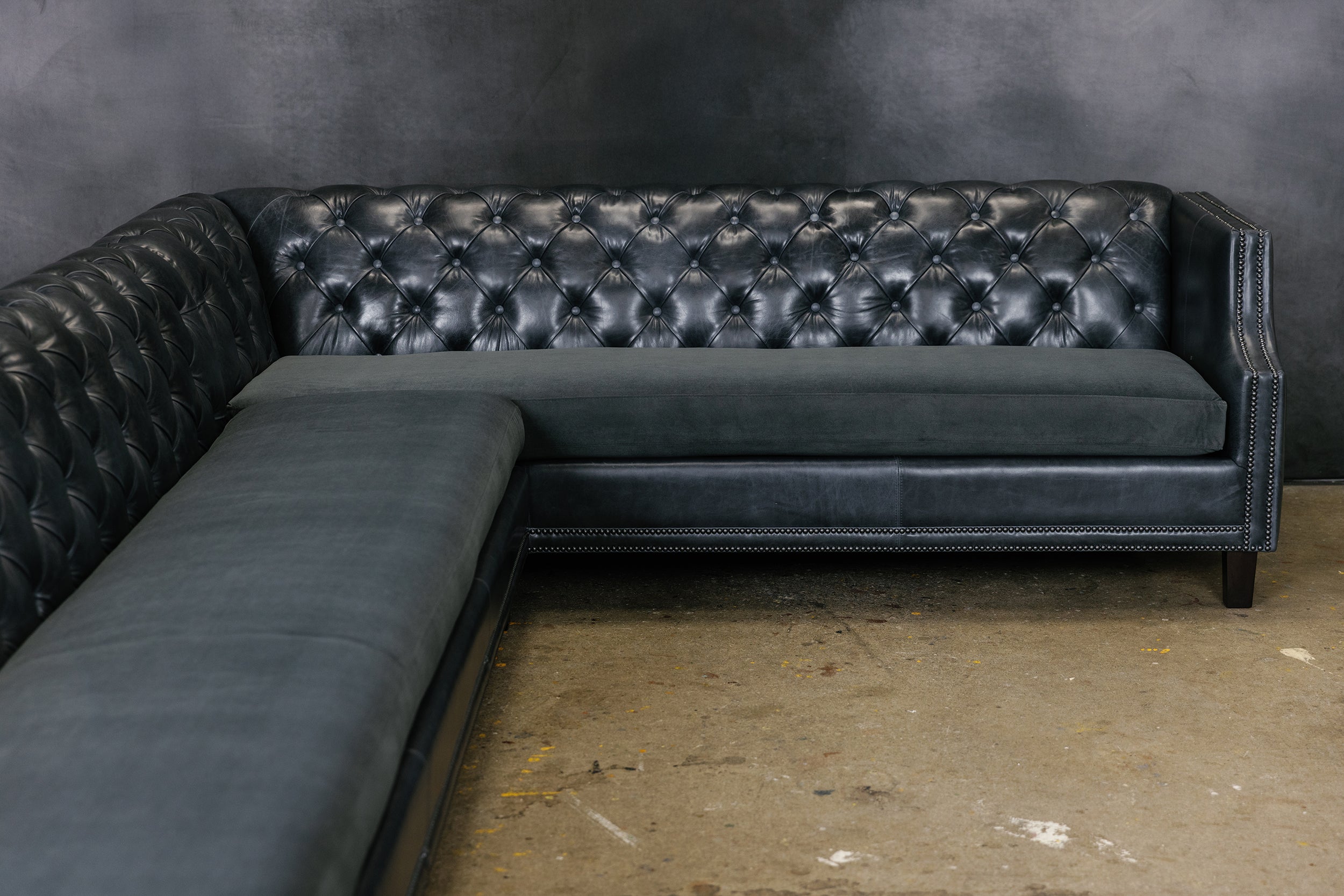 Canapé d'angle en cuir Opulence