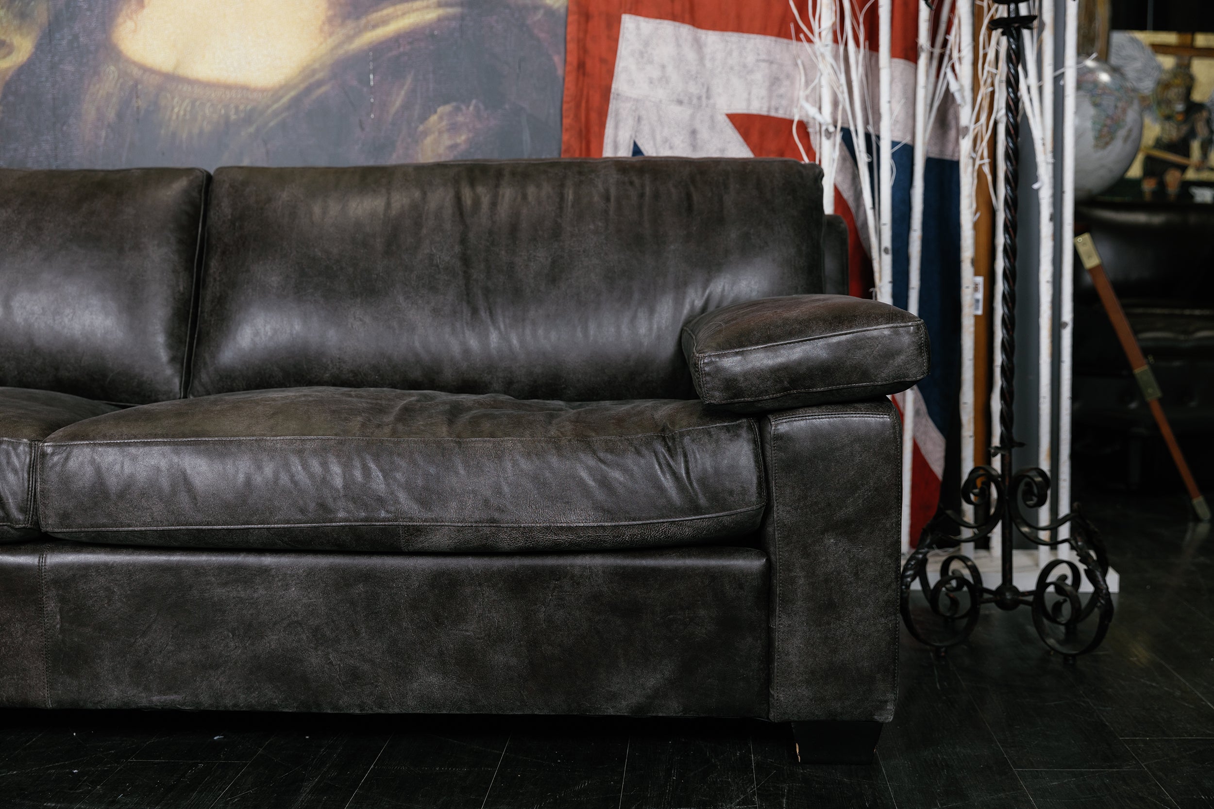 TRIBESMAN LEATHER SOFA FLOOR MODEL