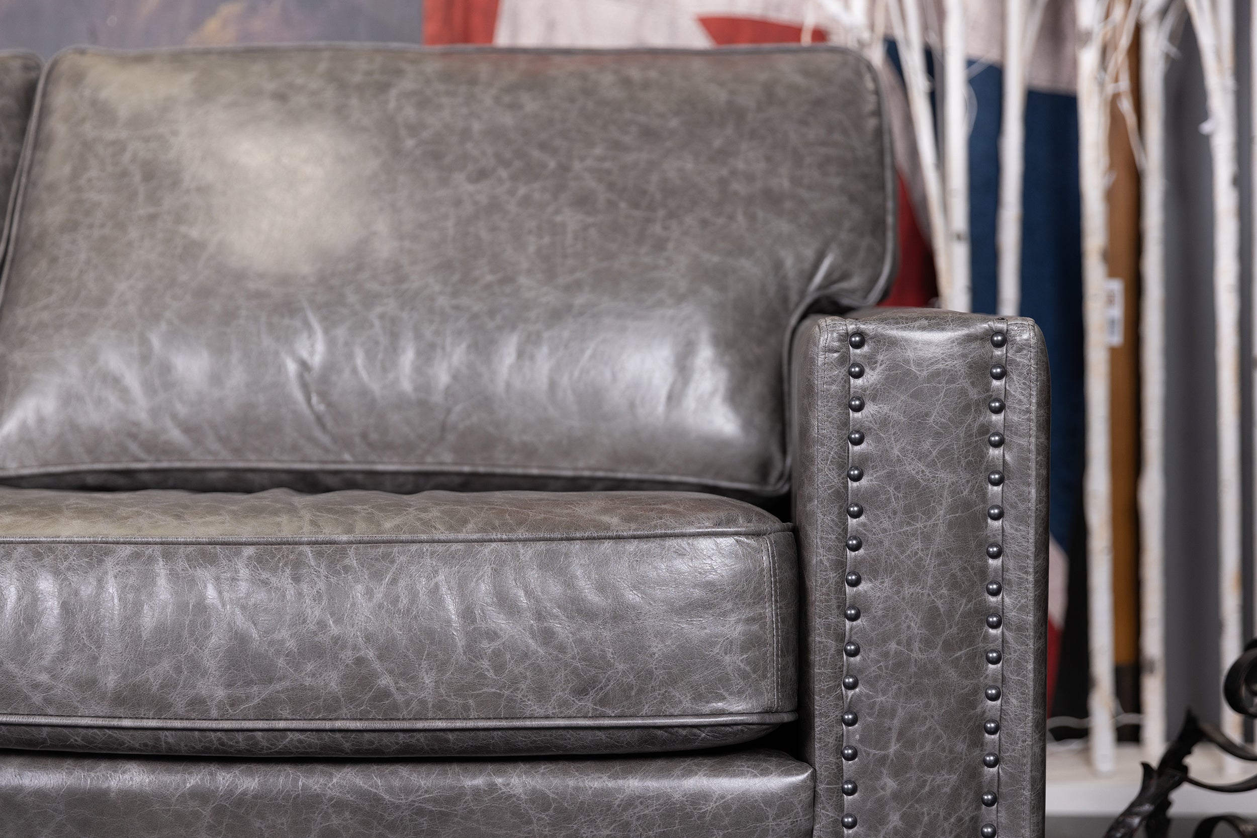 CHARTWELL LEATHER SOFA 9FT LONG