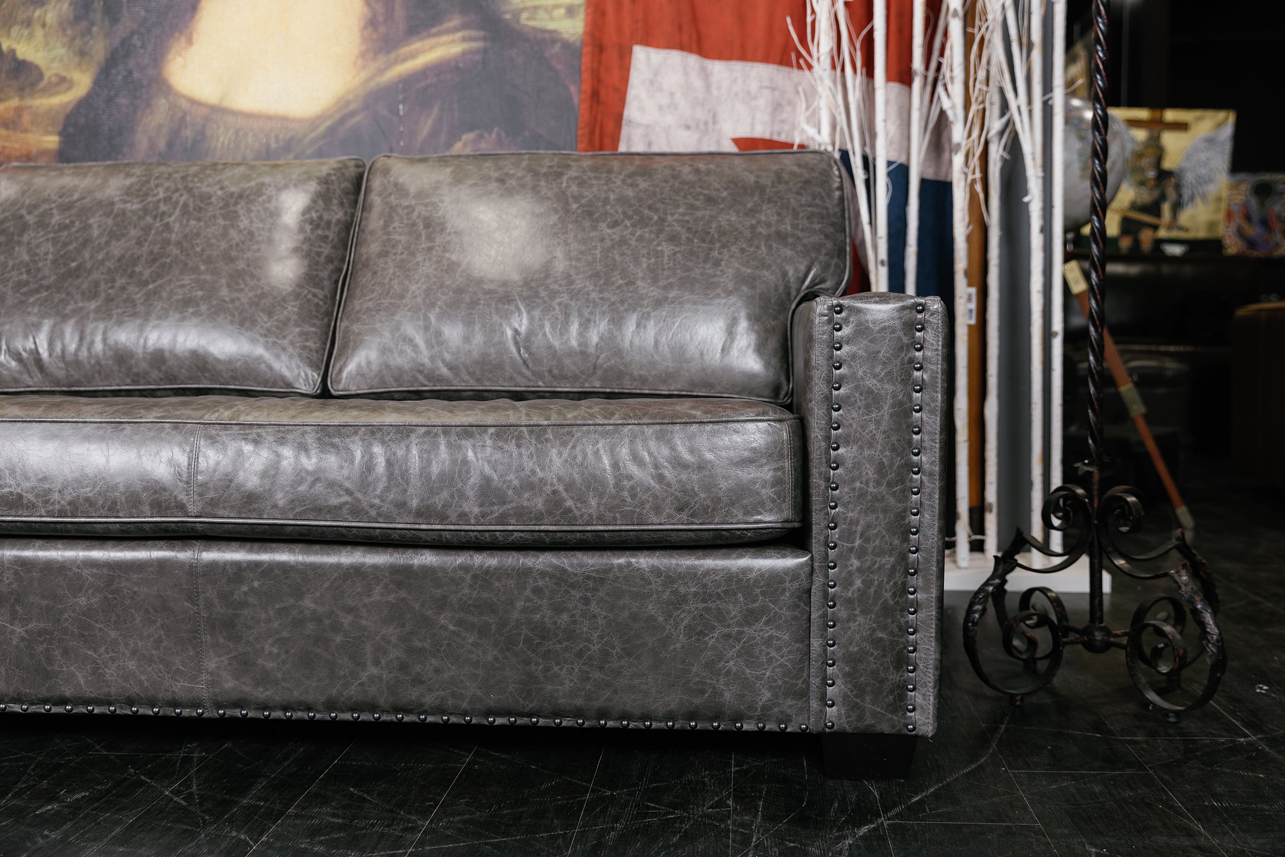 CHARTWELL LEATHER SOFA 9FT LONG