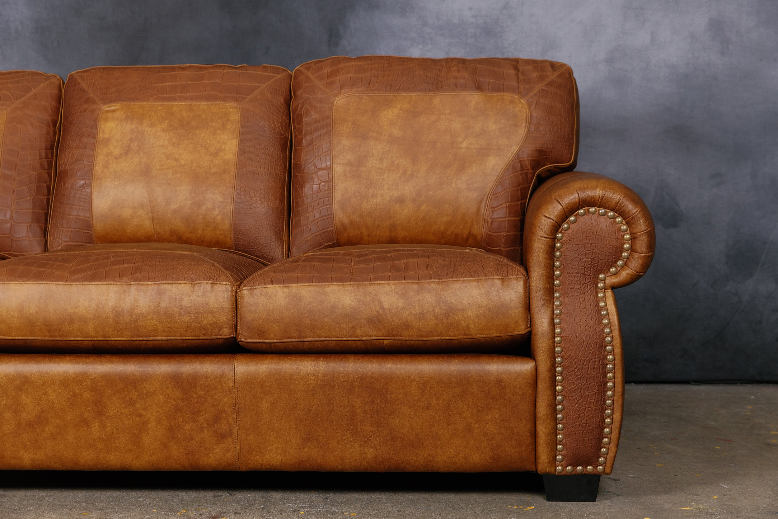 Hoss Limited edition croco Leather Sofa