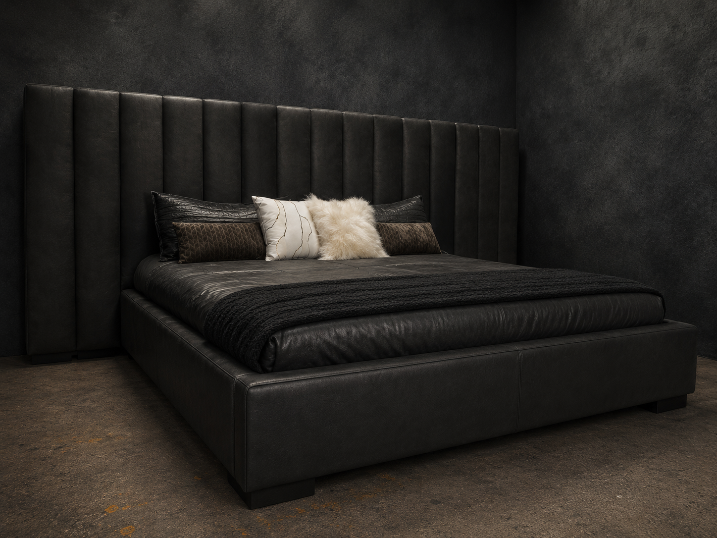 Milano Leather Bed