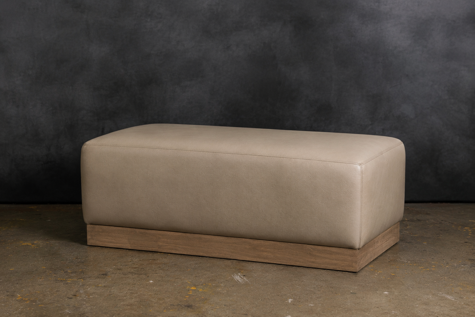 HUDSON LEATHER OTTOMAN