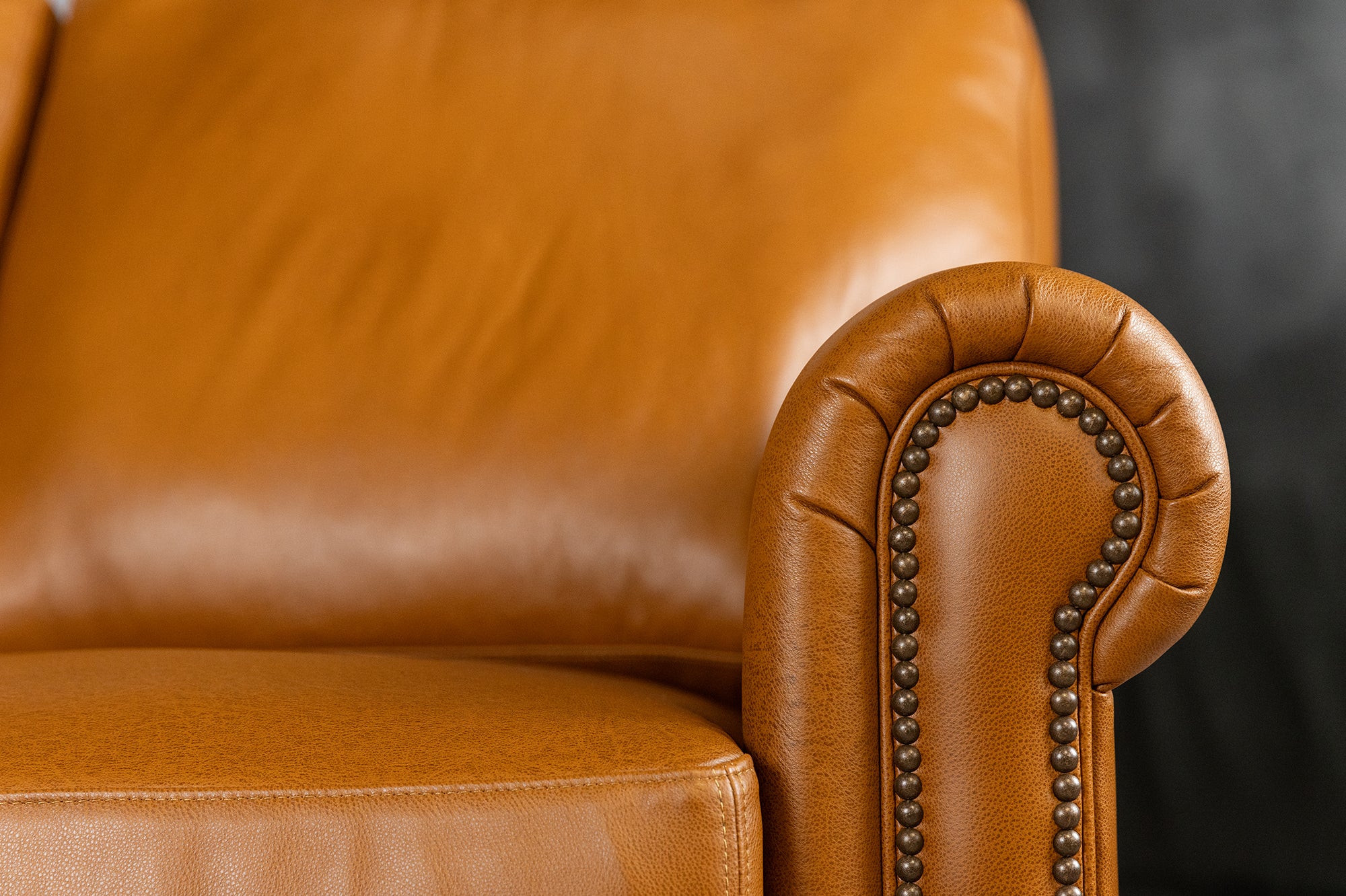 Coral Leather Sofa