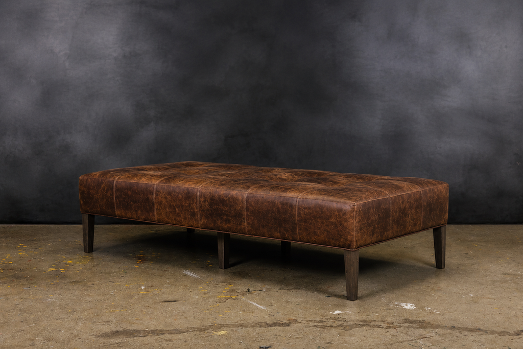 EXPLORER LEATHER OTTOMAN