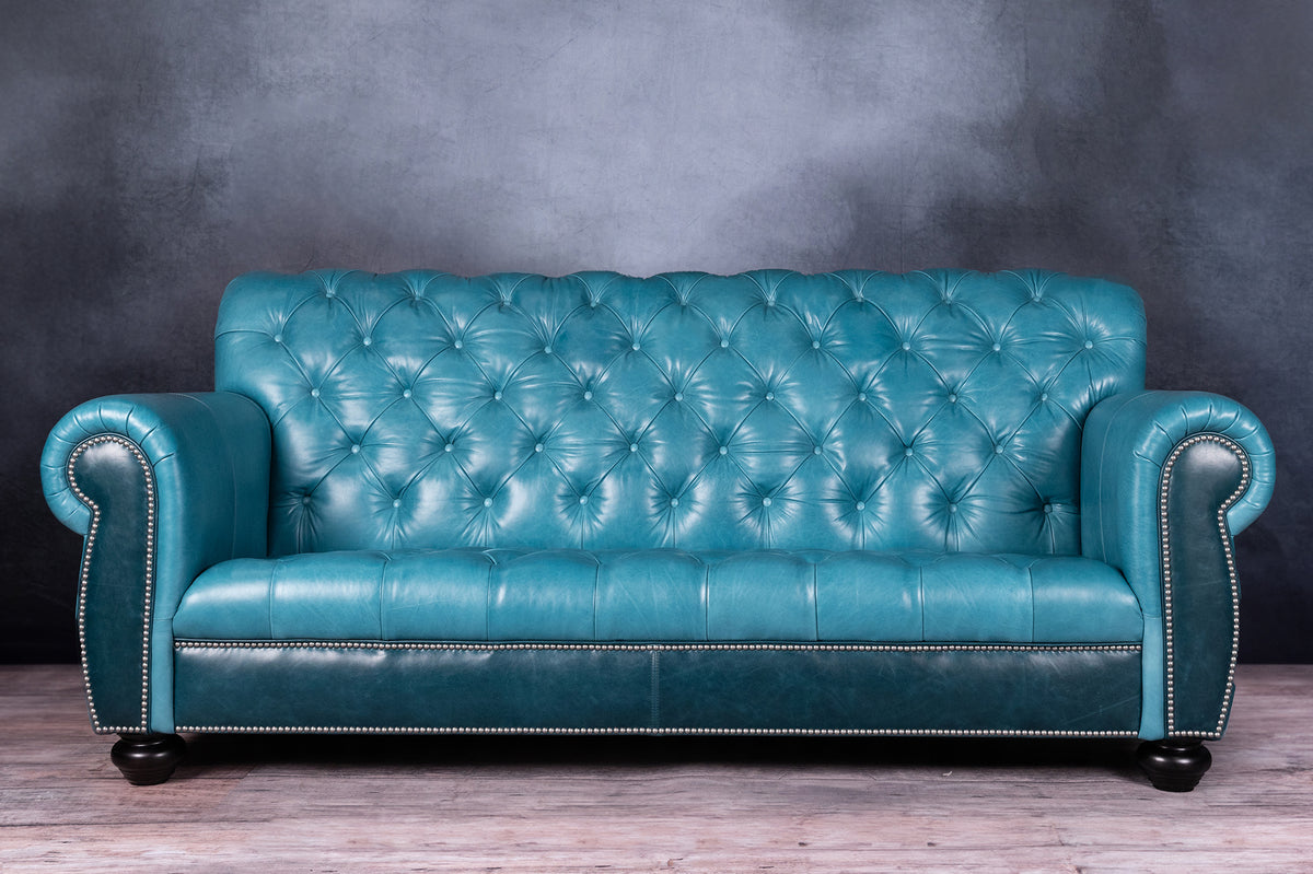 Ebern Designs Chesterfield Sofa With Bolsters 2-Seater Black Velvet