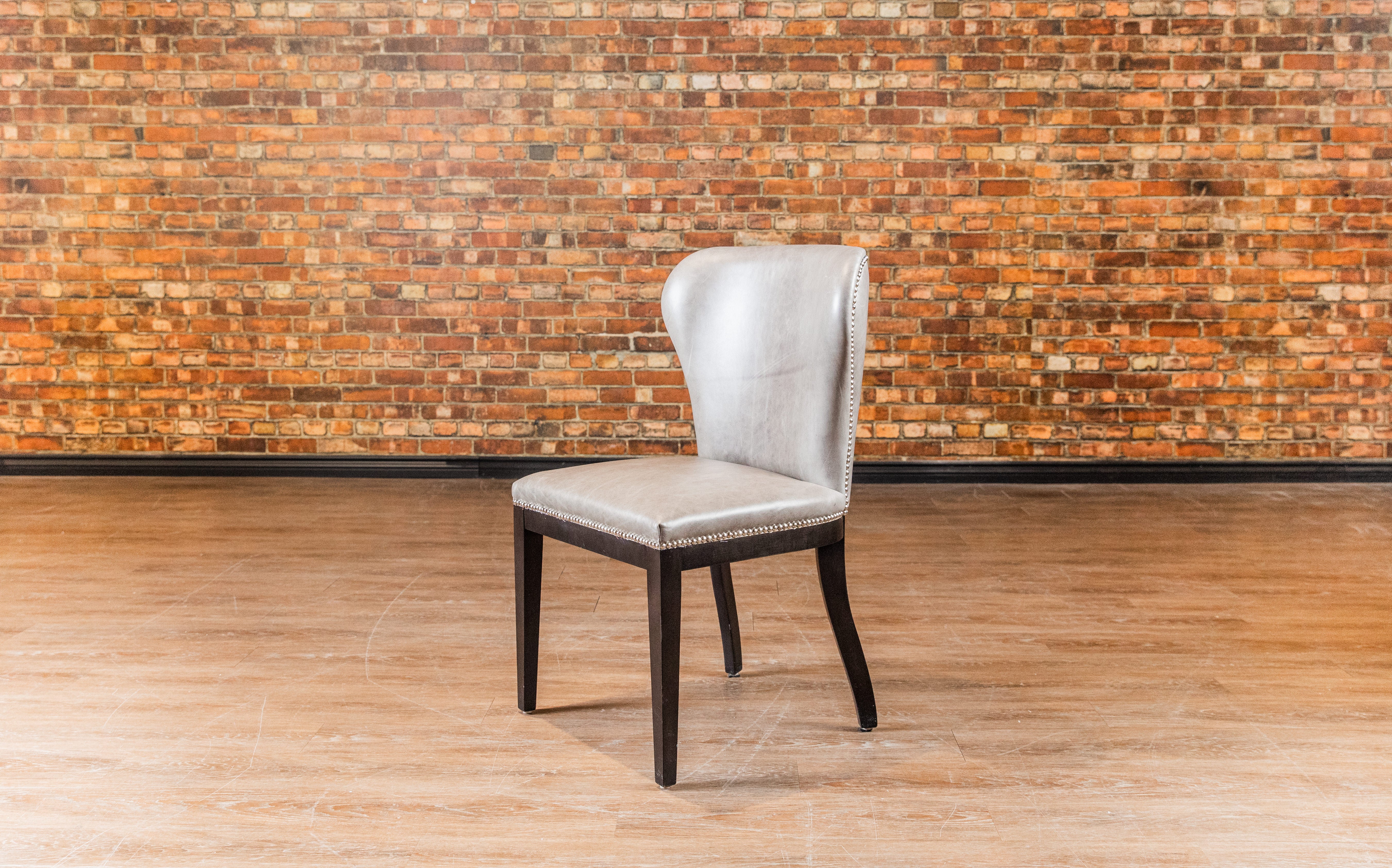 VIOLET LEATHER DINING CHAIR